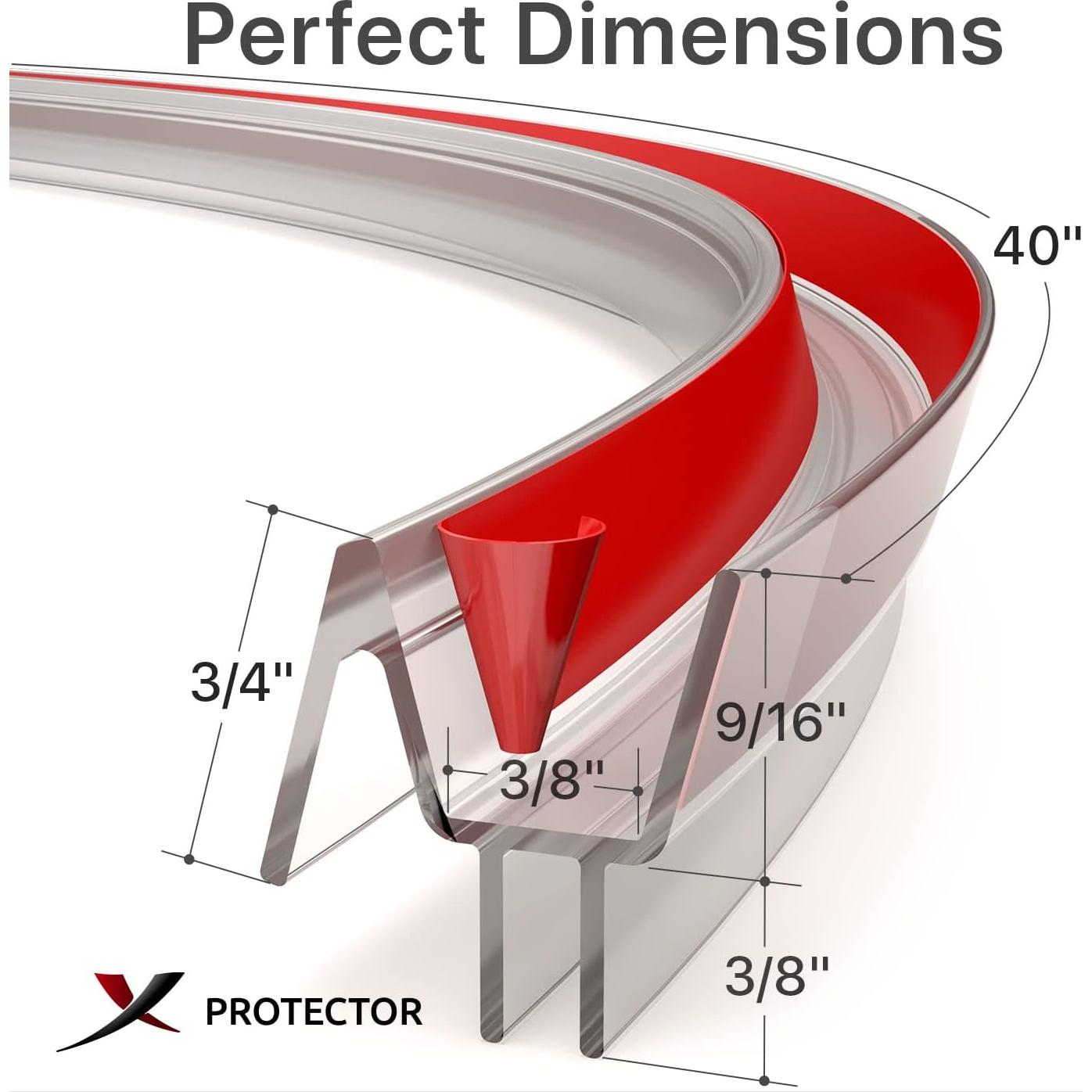 Sello Inferior para Puerta de Ducha X-Protector 40" (101.6 cm) Silicona