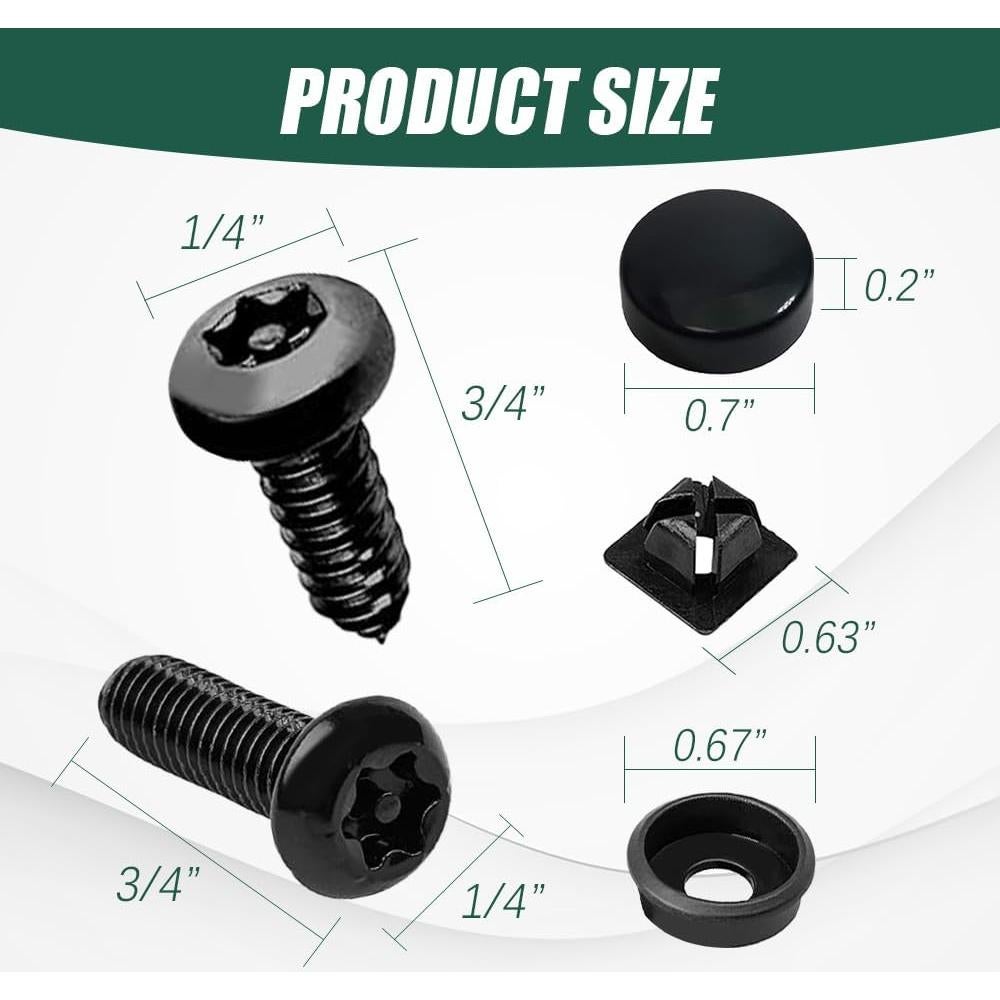 Kits de Tornillos Antirrobo para Placas de Licencia Middrivr