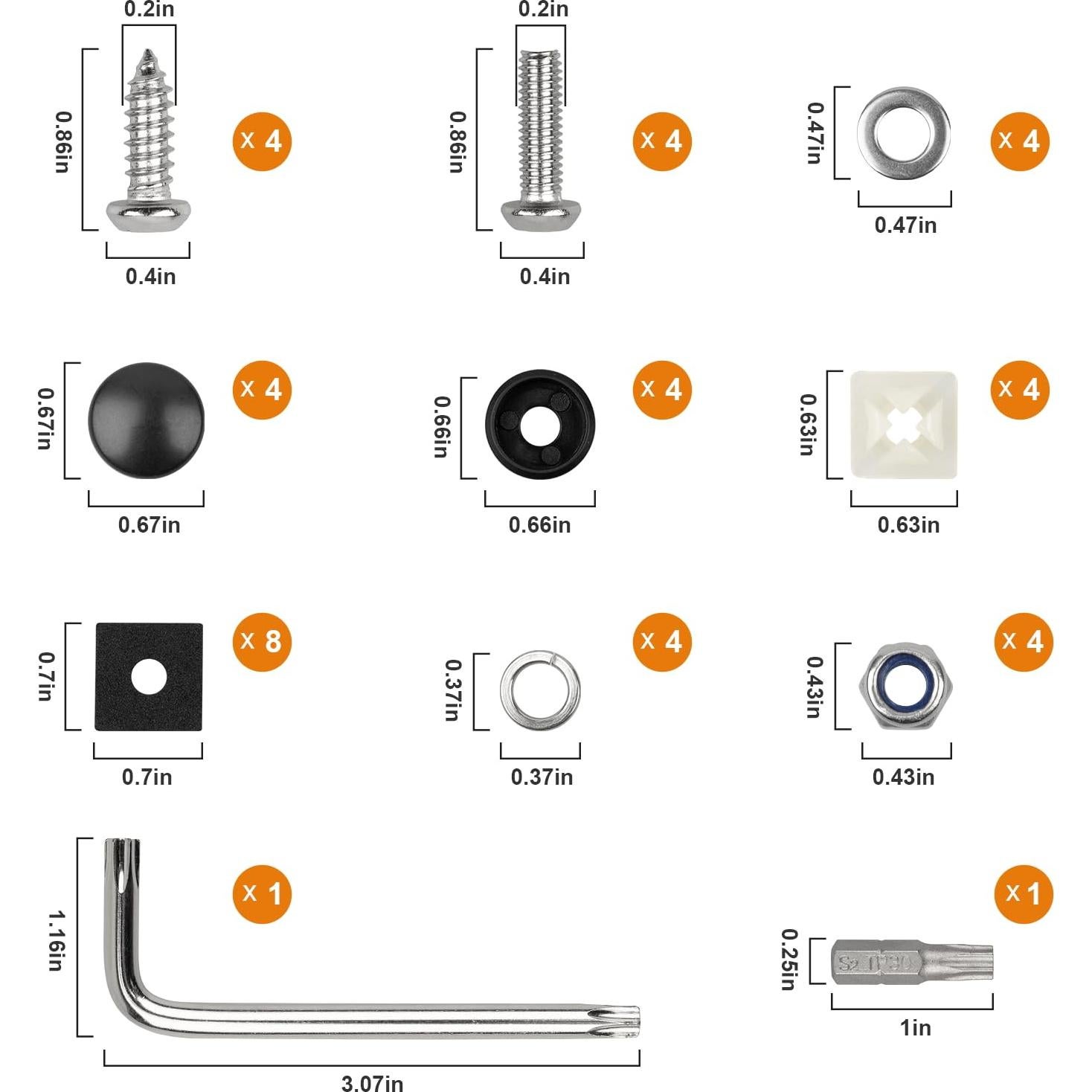 Kits de Tornillos Antirrobo Weico M6 para Placas de Matrícula