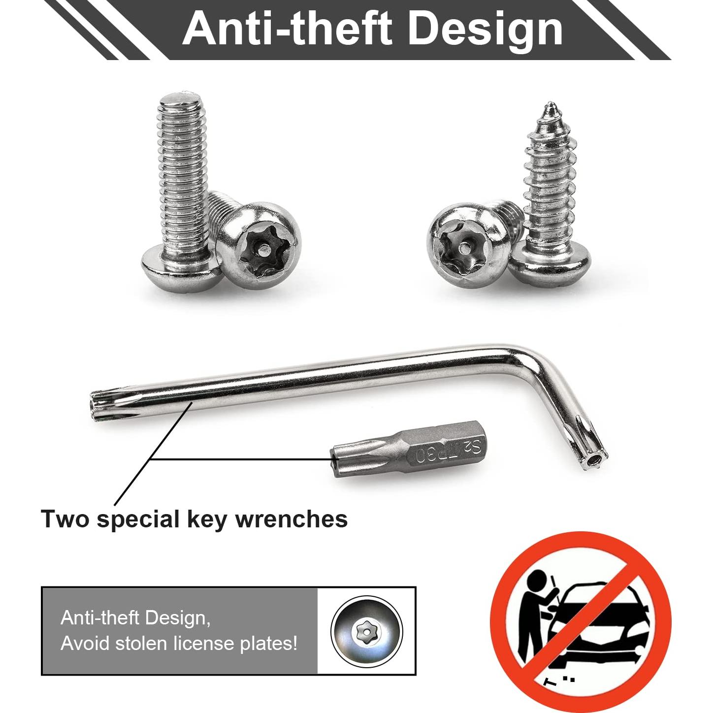 Kits de Tornillos Antirrobo Weico M6 para Placas de Matrícula