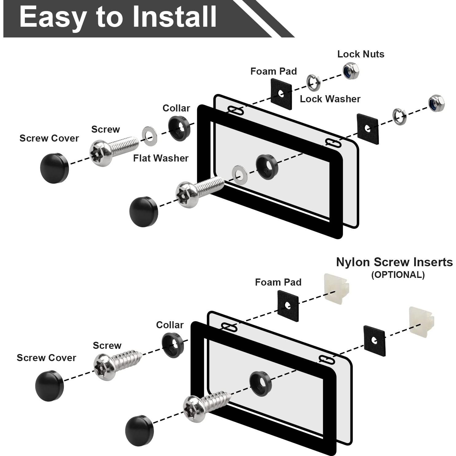 Kits de Tornillos Antirrobo Weico M6 para Placas de Matrícula