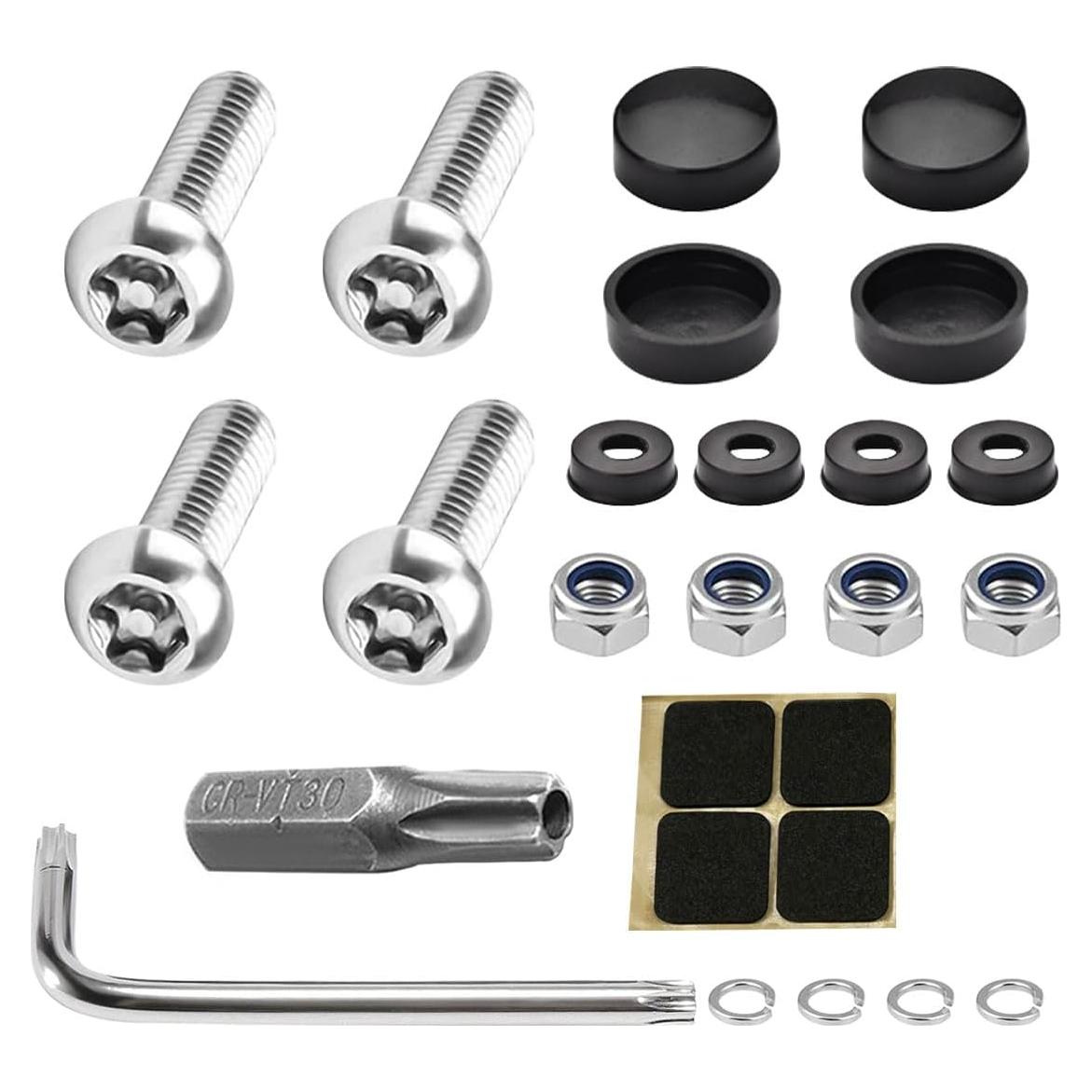Kit de Tornillos Antirrobo DUSCOKE para Placas de Licencia 4 Pzas