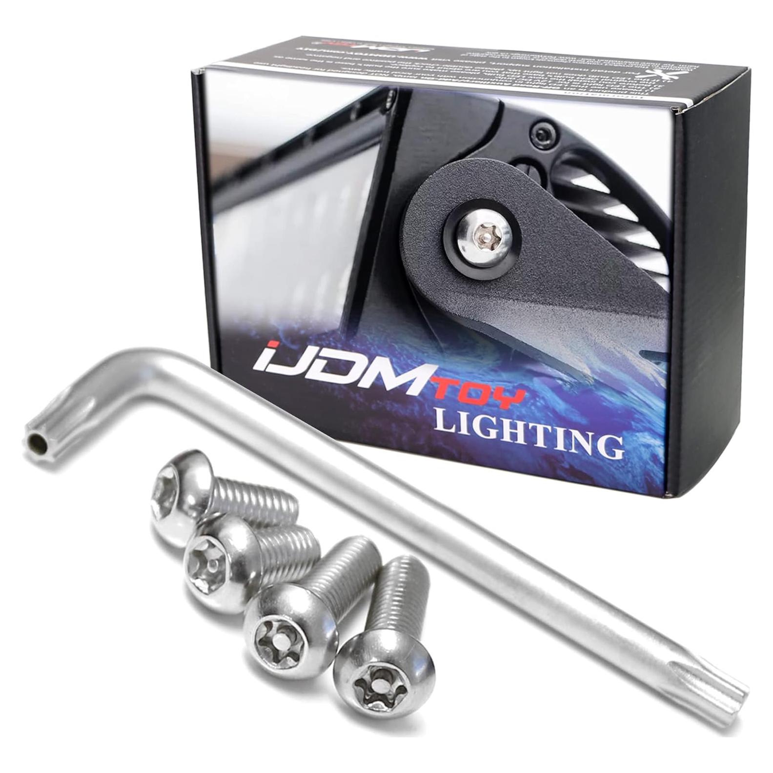 Juego de Tornillos Antirrobo M8 iJDMTOY Acero Inoxidable LED