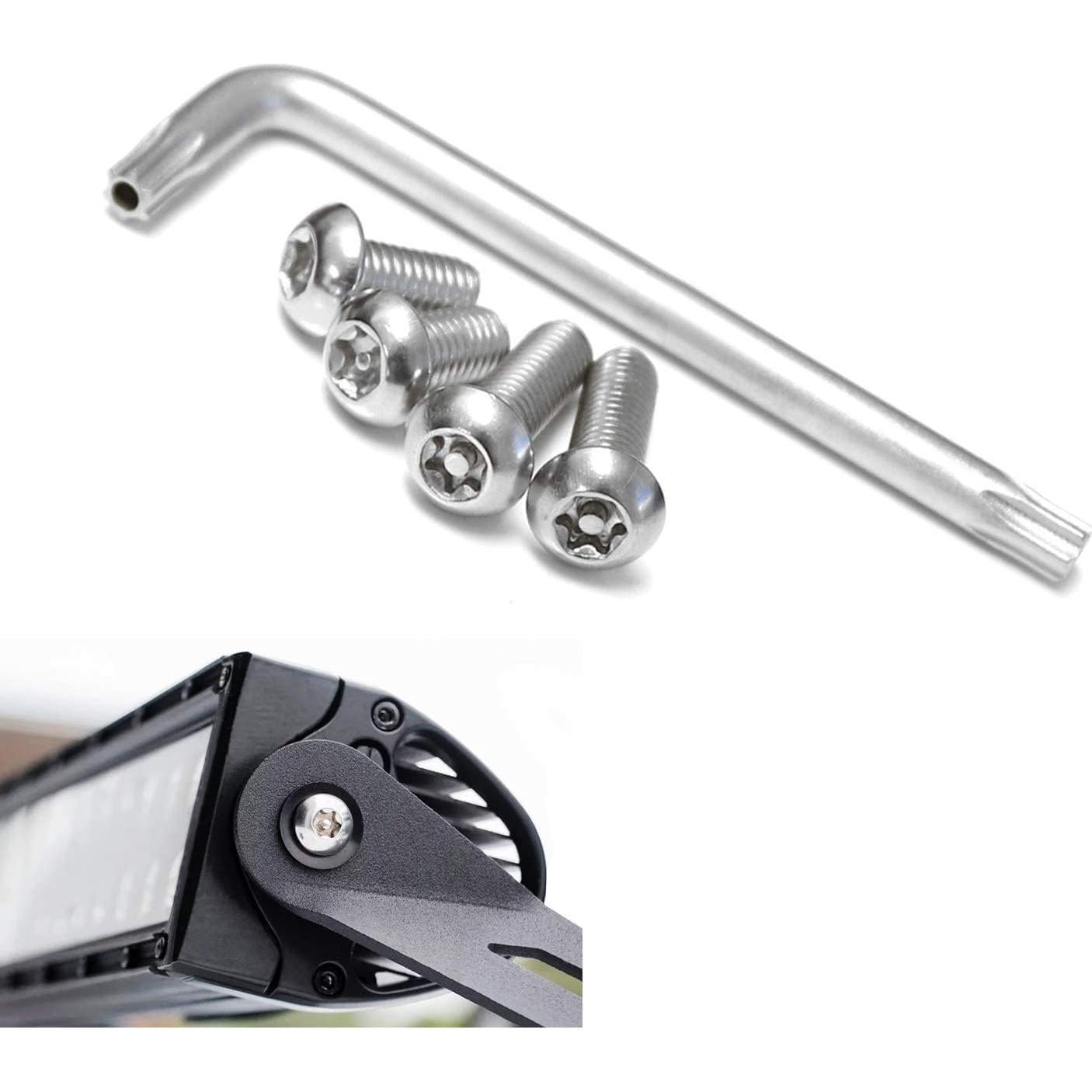 Juego de Tornillos Antirrobo M8 iJDMTOY Acero Inoxidable LED