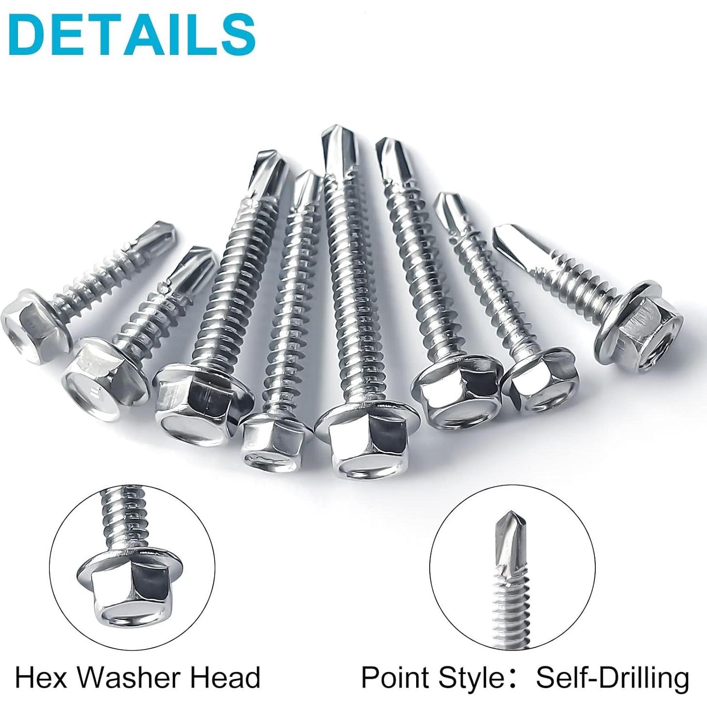 Juego de Tornillos Autoperforantes TrivdPro 430 Pcs Acero Inoxidable