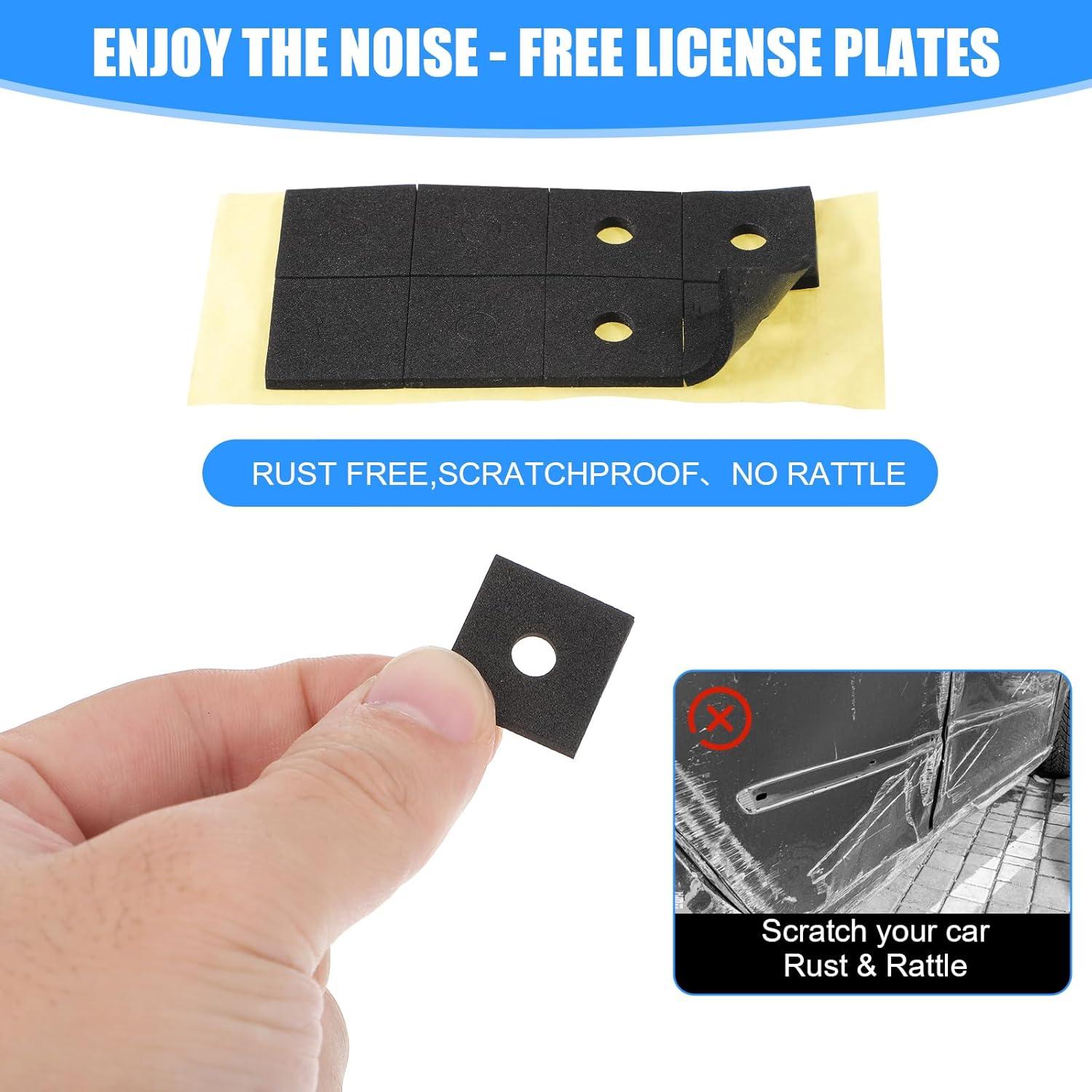 Kits de Tornillos Antirrobo para Placas de Licencia HJZHII Plata