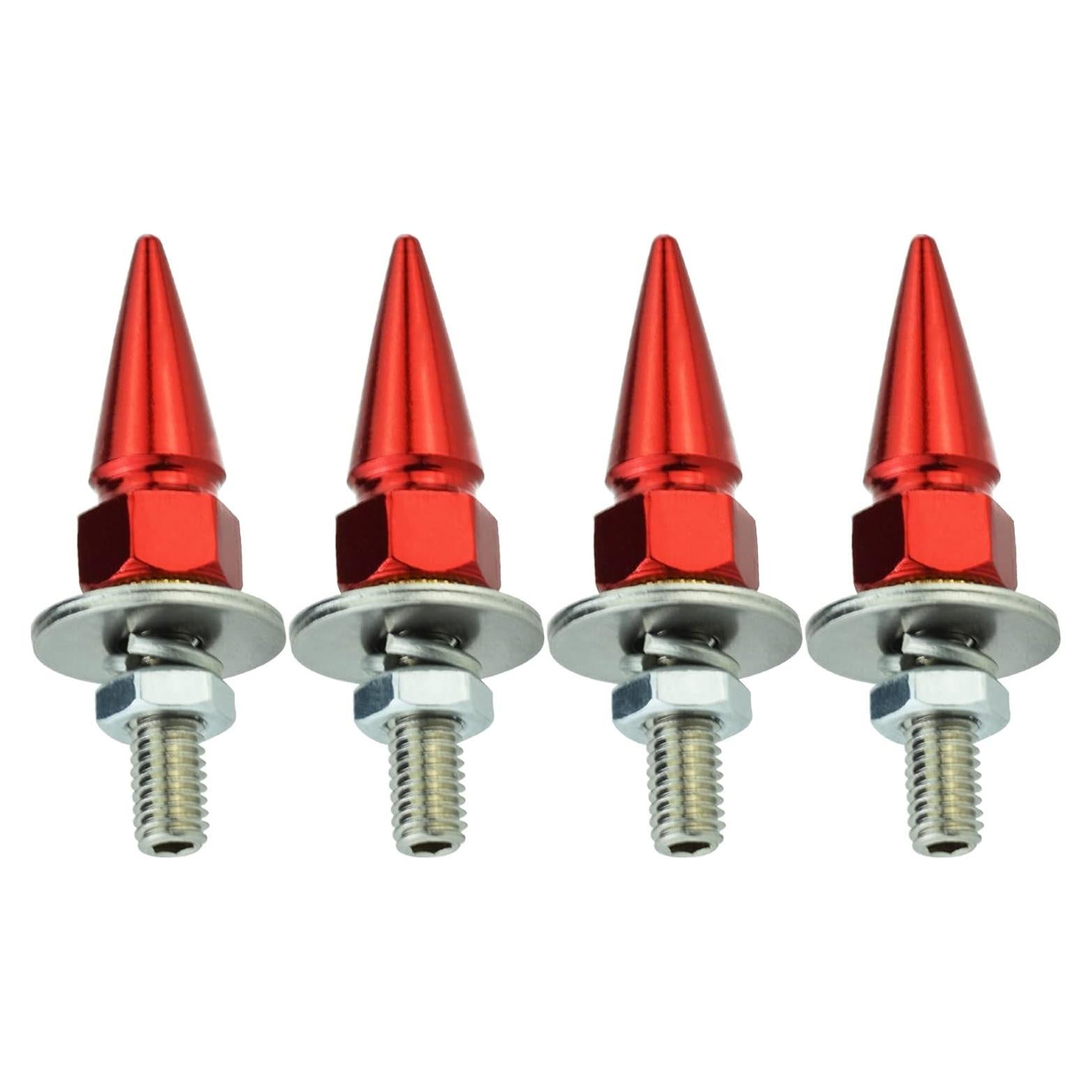 Tornillos Antirrobo para Placas de Matrícula Abfer 4 Pcs Rojo