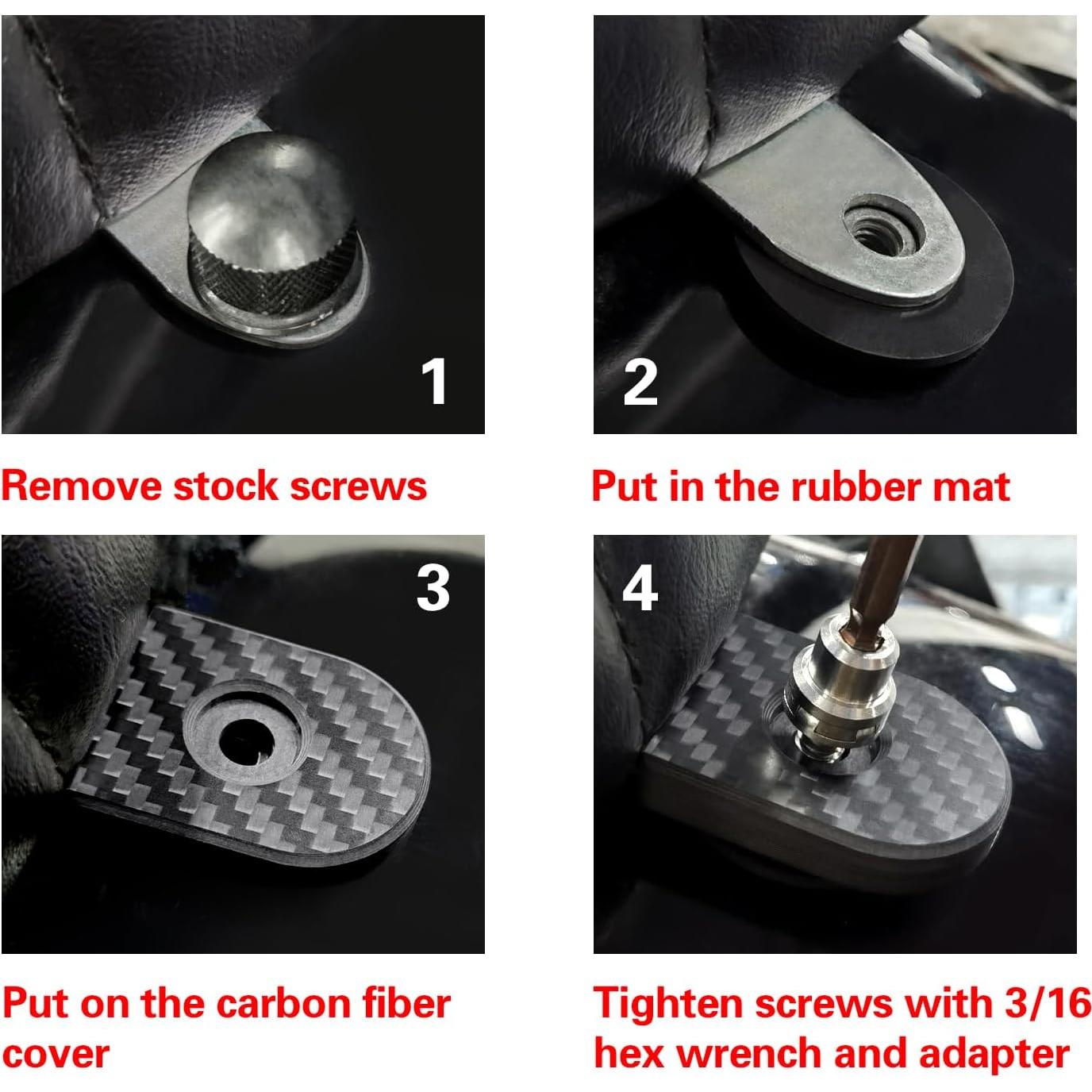 Tornillos de Asiento de Seguridad Unrestricted Walk - Antirrobo de Acero Inoxidable con Fibra de Carbono