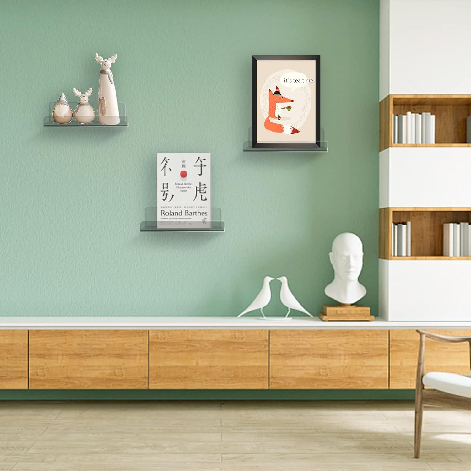 Estantes Acrílicos Flotantes DingCo 20x15 cm Paquete de 4