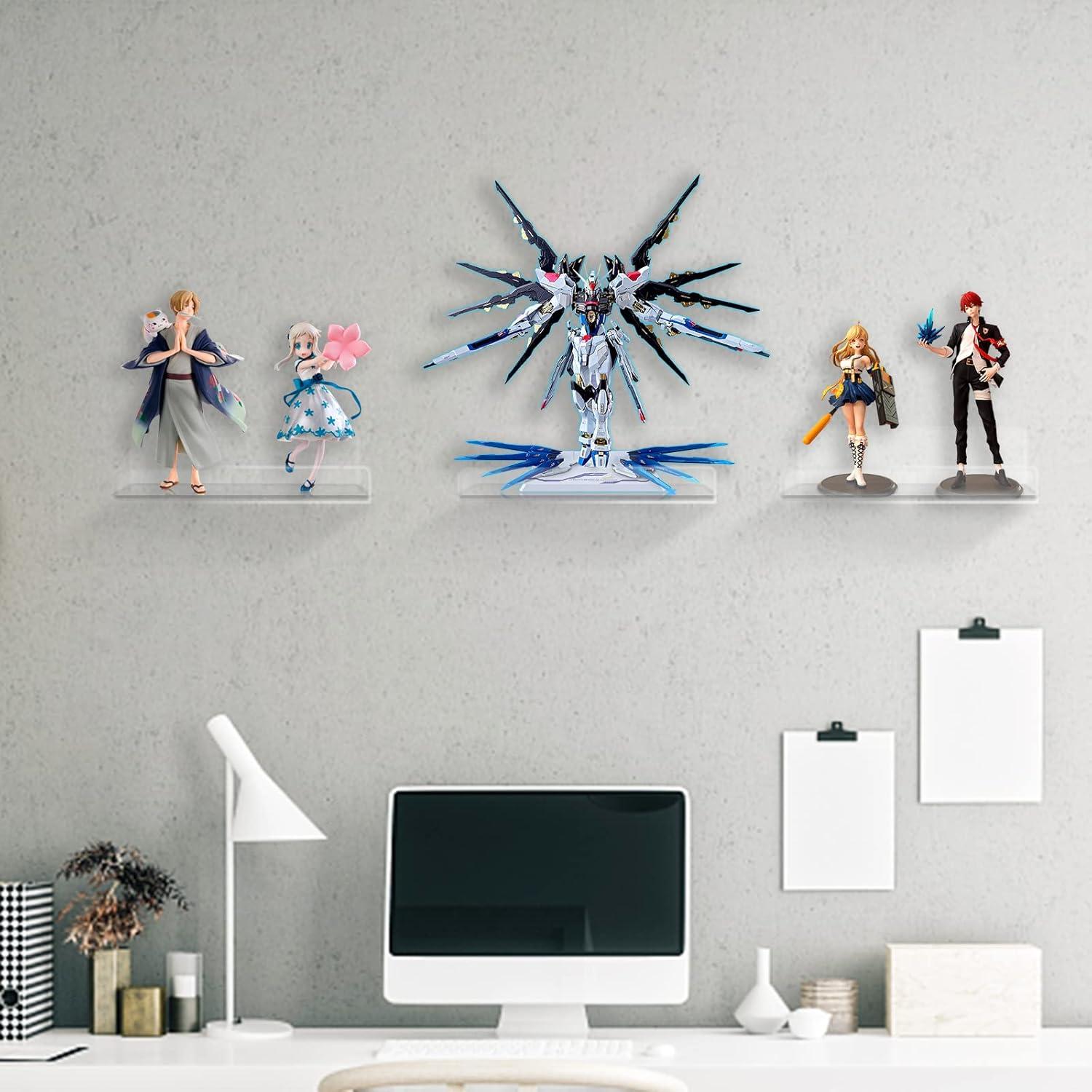 Estantes Acrílicos Flotantes DingCo 20x15 cm Paquete de 4