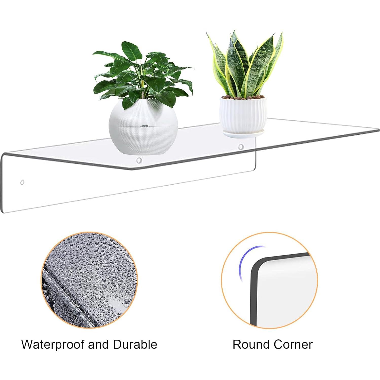 Estantes Flotantes Acrílicos Merkaunis 8 Pcs 35.56x14.99 cm