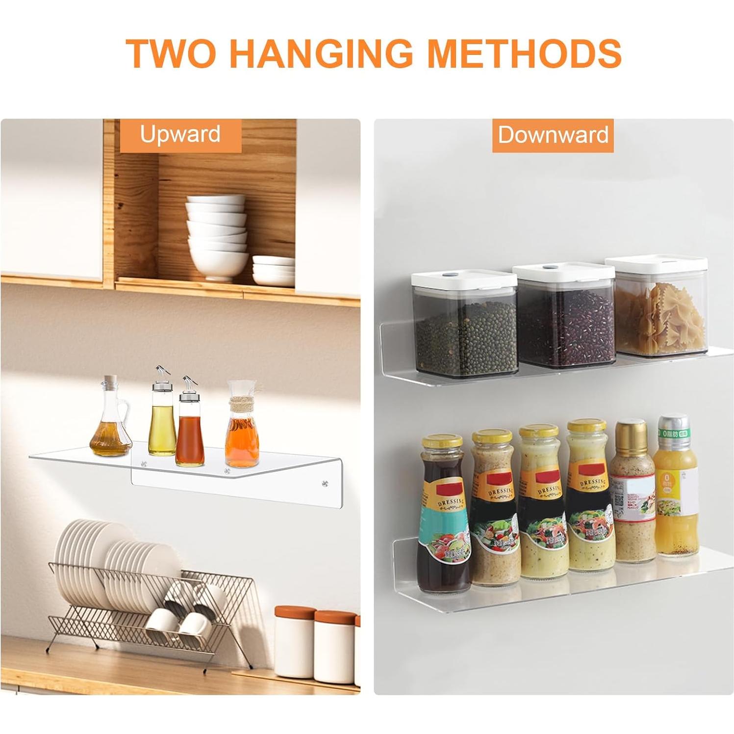 Estantes Flotantes Acrílicos Merkaunis 8 Pcs 35.56x14.99 cm