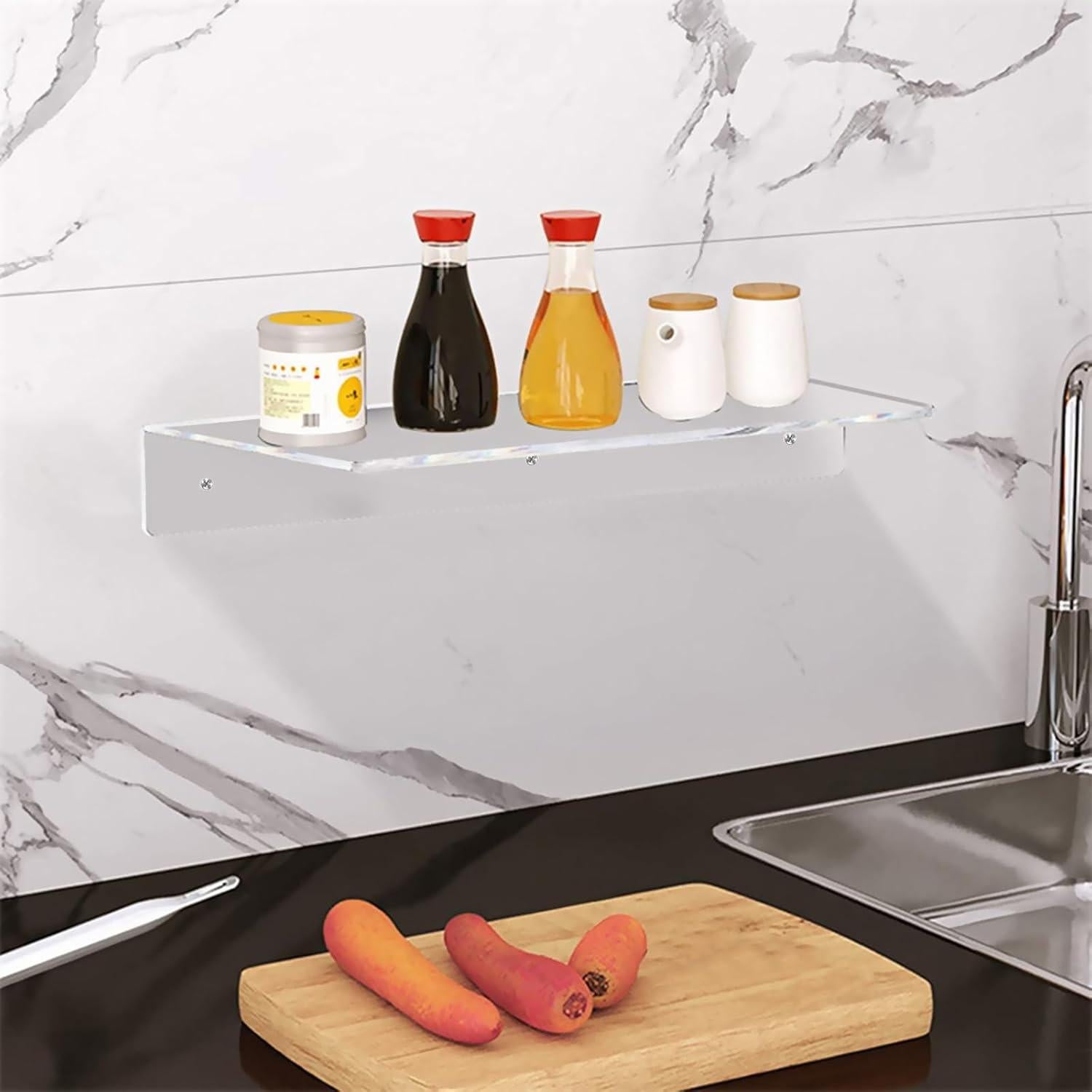 Estantes Flotantes Acrílicos Merkaunis 8 Pcs 35.56x14.99 cm