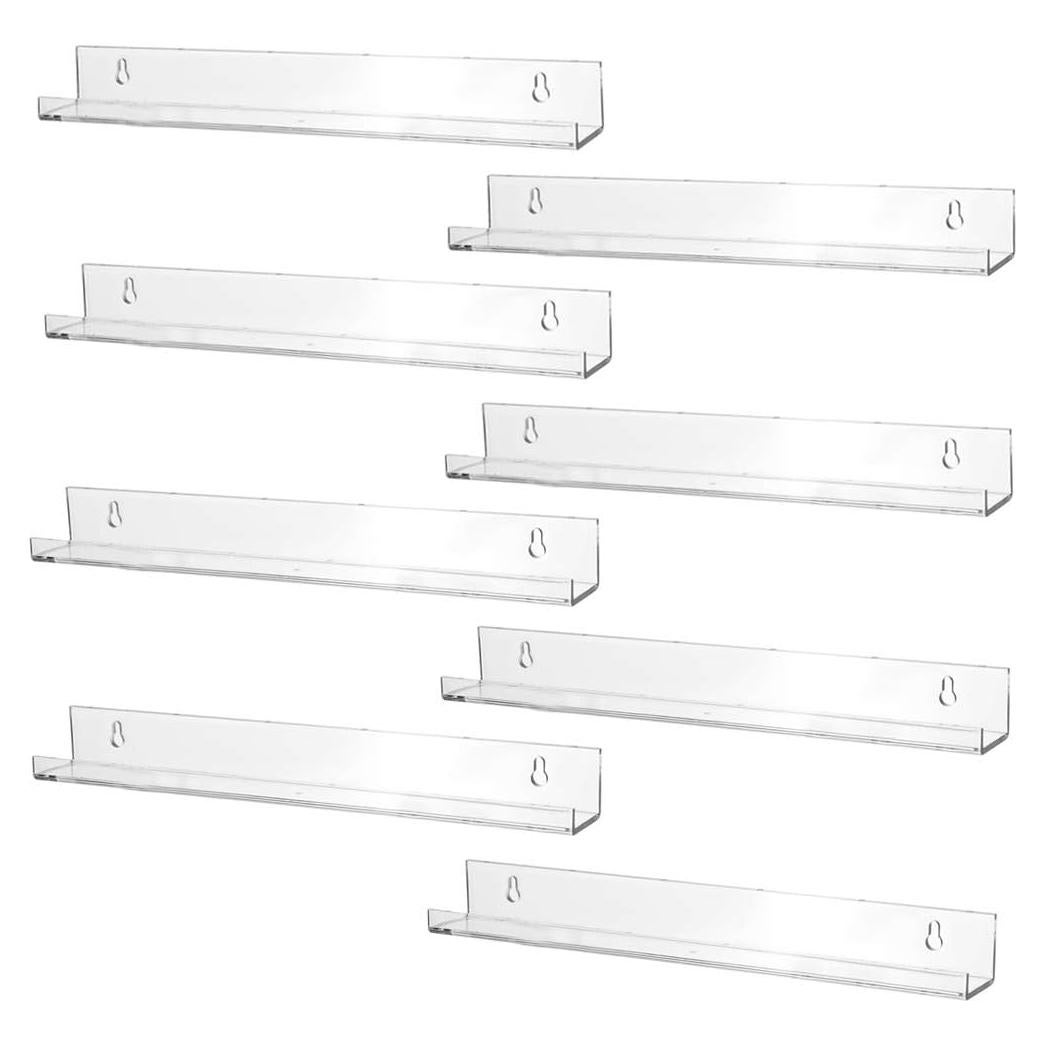 Estante Flotante Sooyee 8 Pack 38.1 cm Acrílico Transparente