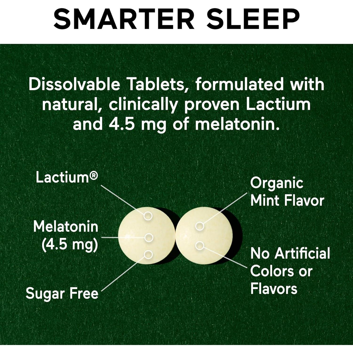 Tabletas de Melatonina Smarter Sleep 4.5 mg Sabor Menta 60 Unidades