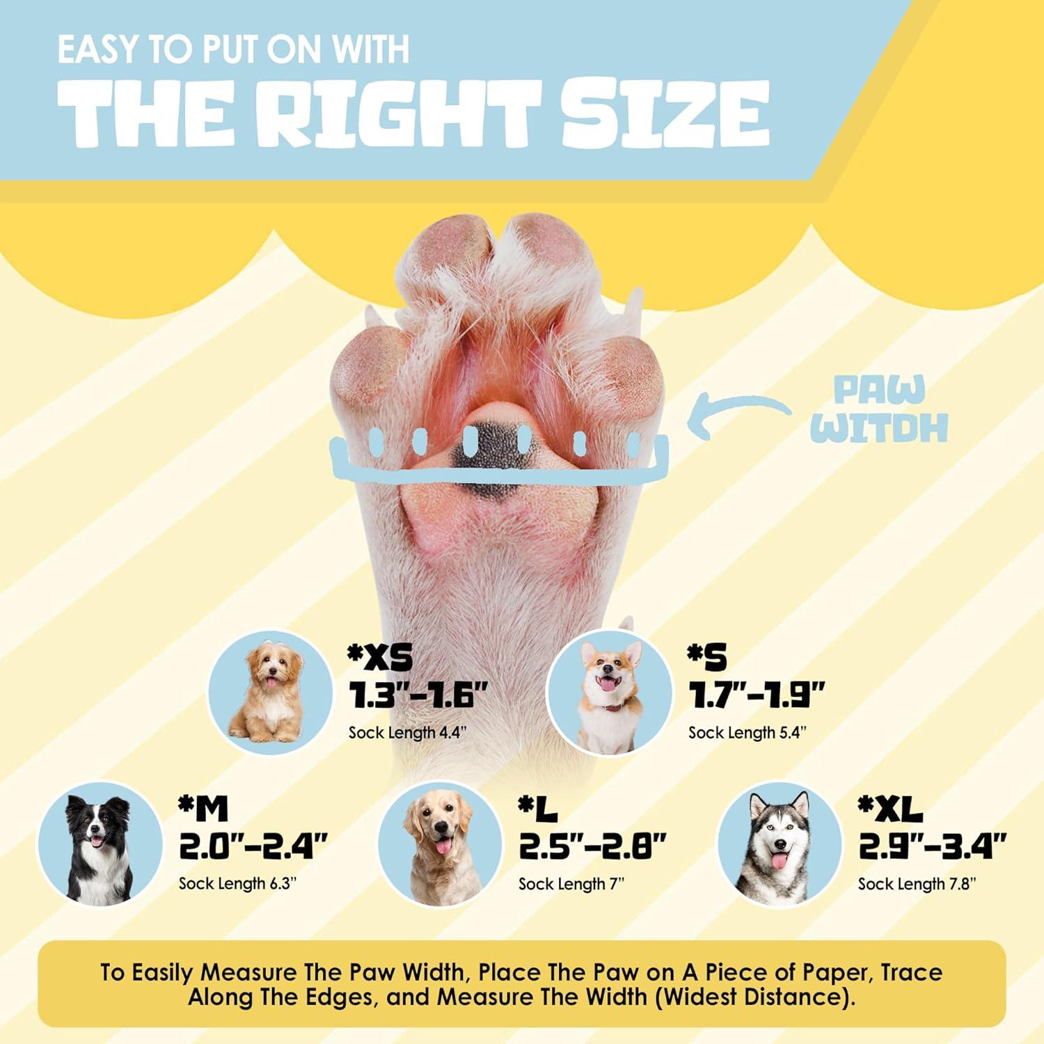 Calcetines Antideslizantes para Perros HXIAOBANN Tamaño L