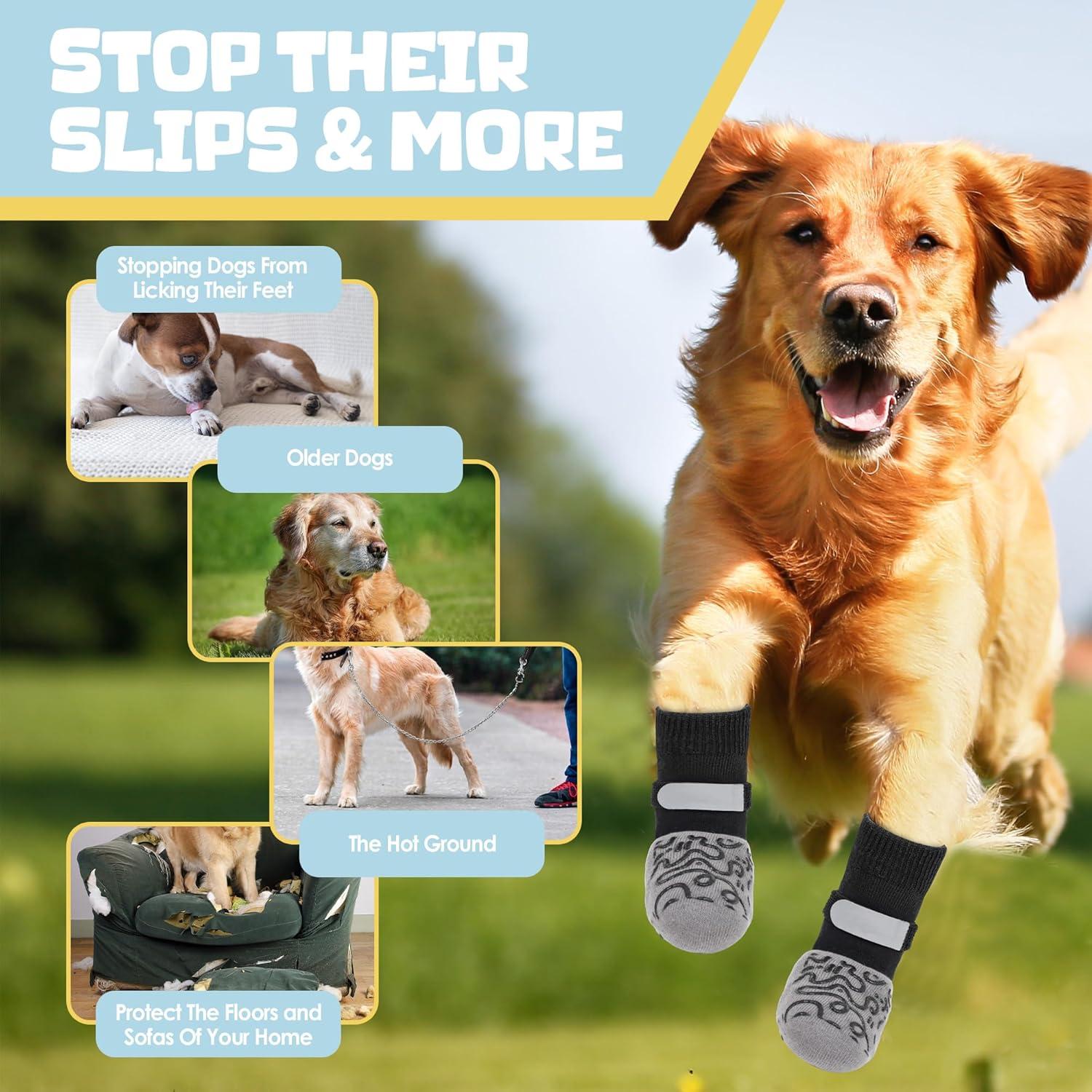 Calcetines Antideslizantes para Perros HXIAOBANN Tamaño L