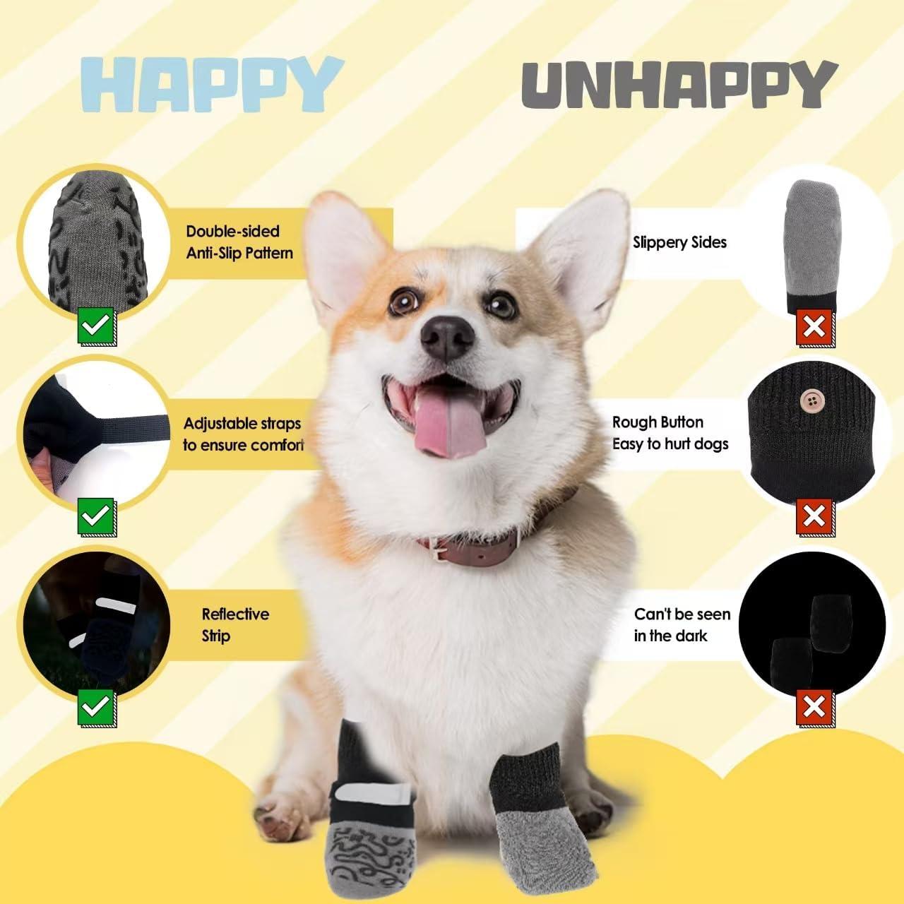 Calcetines Antideslizantes para Perros HXIAOBANN Tamaño L