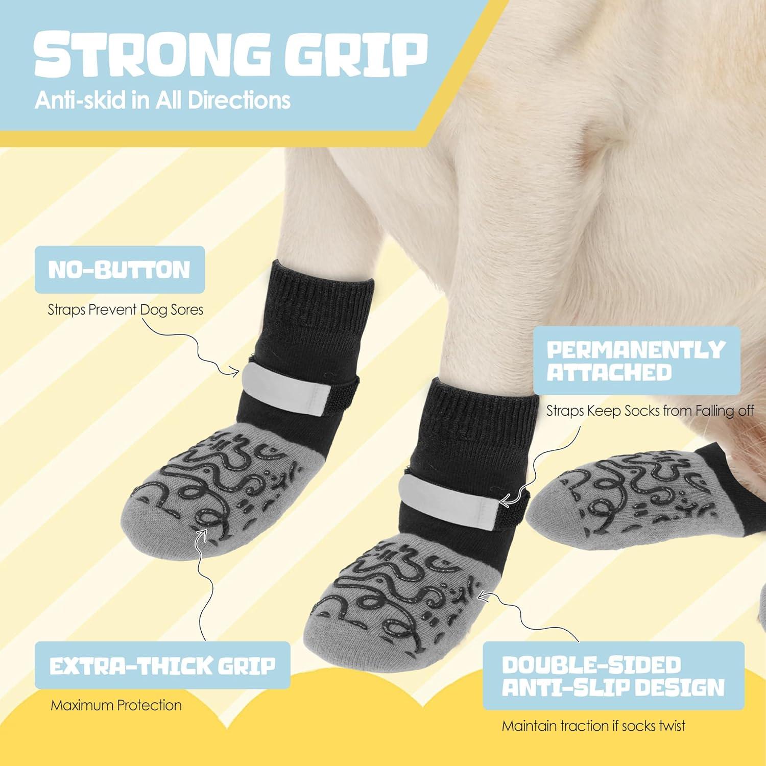 Calcetines Antideslizantes para Perros HXIAOBANN Tamaño L