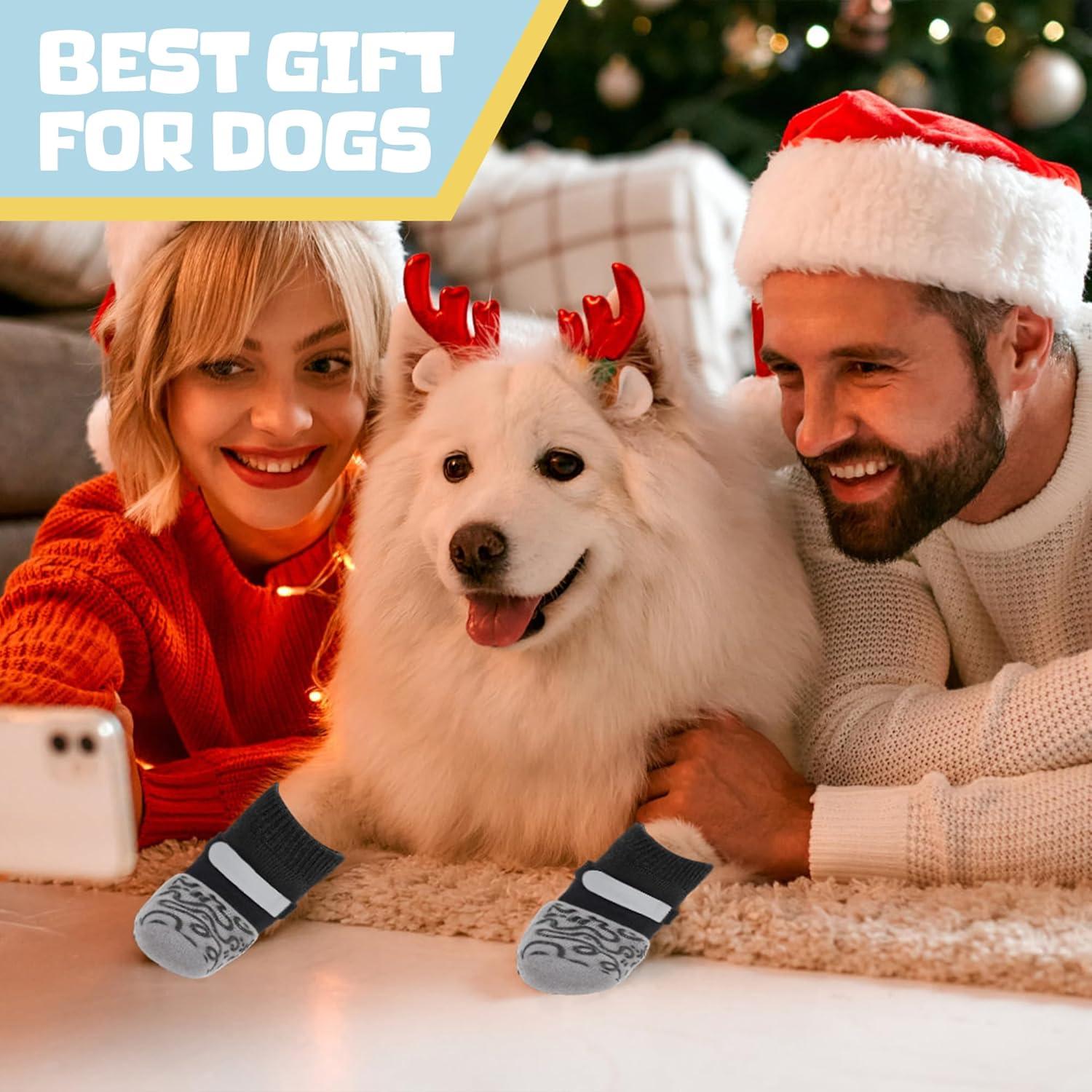 Calcetines Antideslizantes para Perros HXIAOBANN Tamaño L