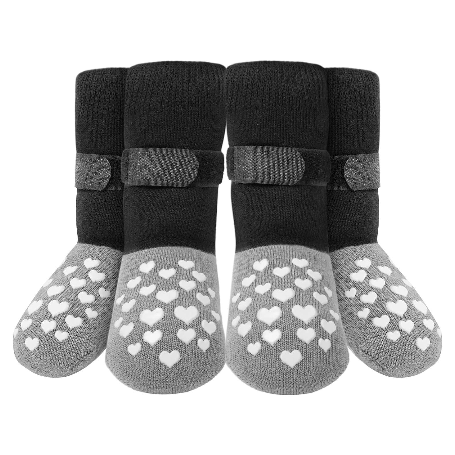 Calcetines Antideslizantes para Perros MBTWZ Negro L - 2 Pares