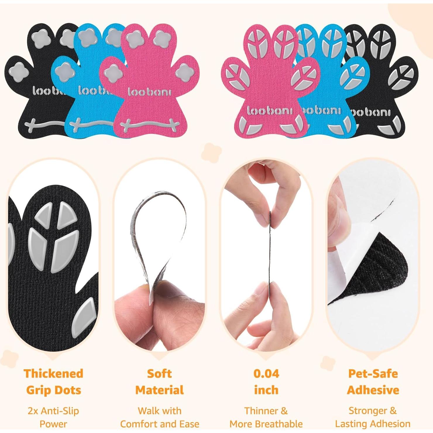 Protector de Patas para Perros LOOBANI XXL Negro Antideslizante