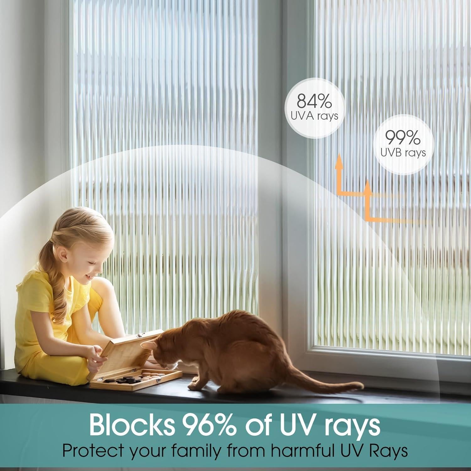 Película de Privacidad Coavas 3D Translúcida 44.5x199.8 cm