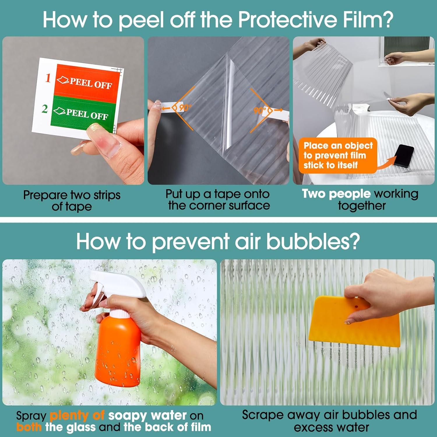 Película de Privacidad Coavas 3D Translúcida 44.5x199.8 cm