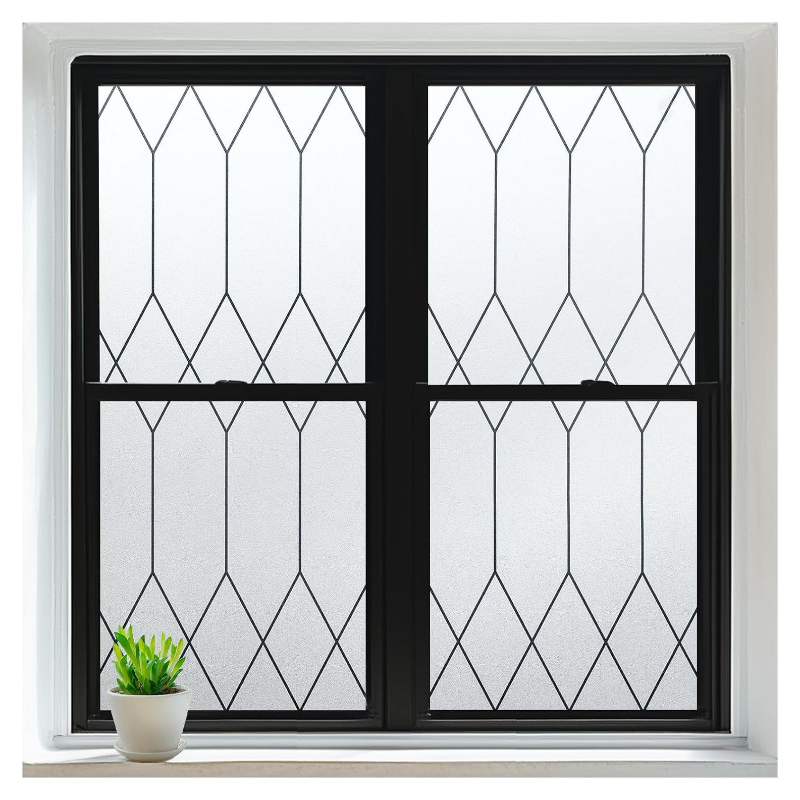 Película de Privacidad Rabbitgoo 44.5x200 cm Esmerilada Lattice