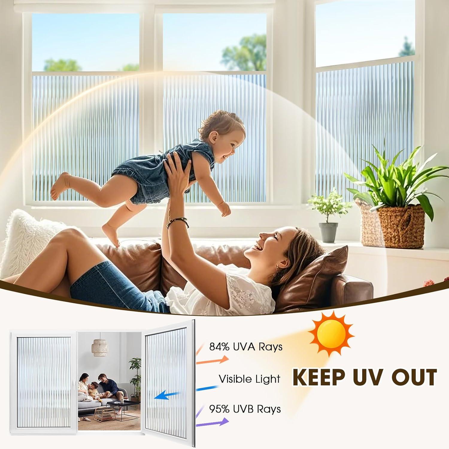 Película de Privacidad de Vidrio Estriado Coavas 44.5x200cm