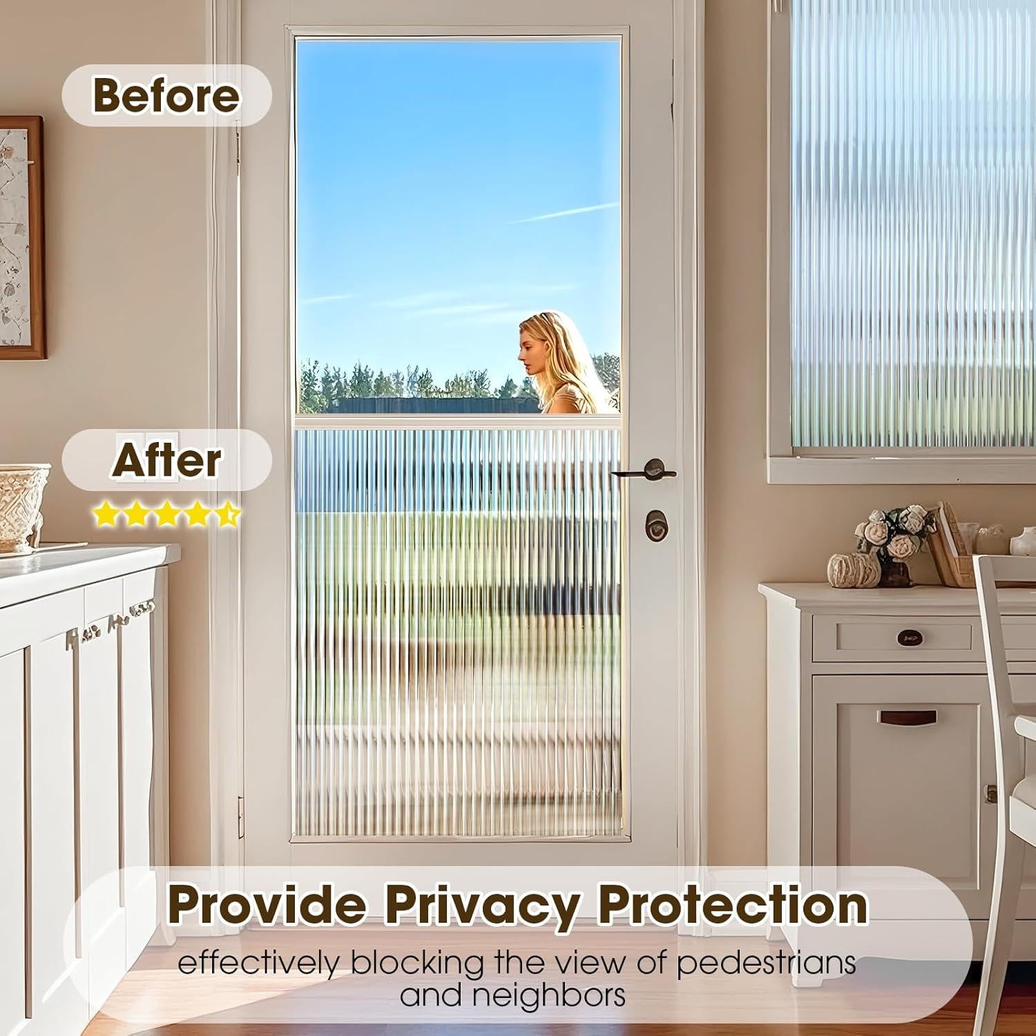 Película de Privacidad de Vidrio Estriado Coavas 44.5x200cm