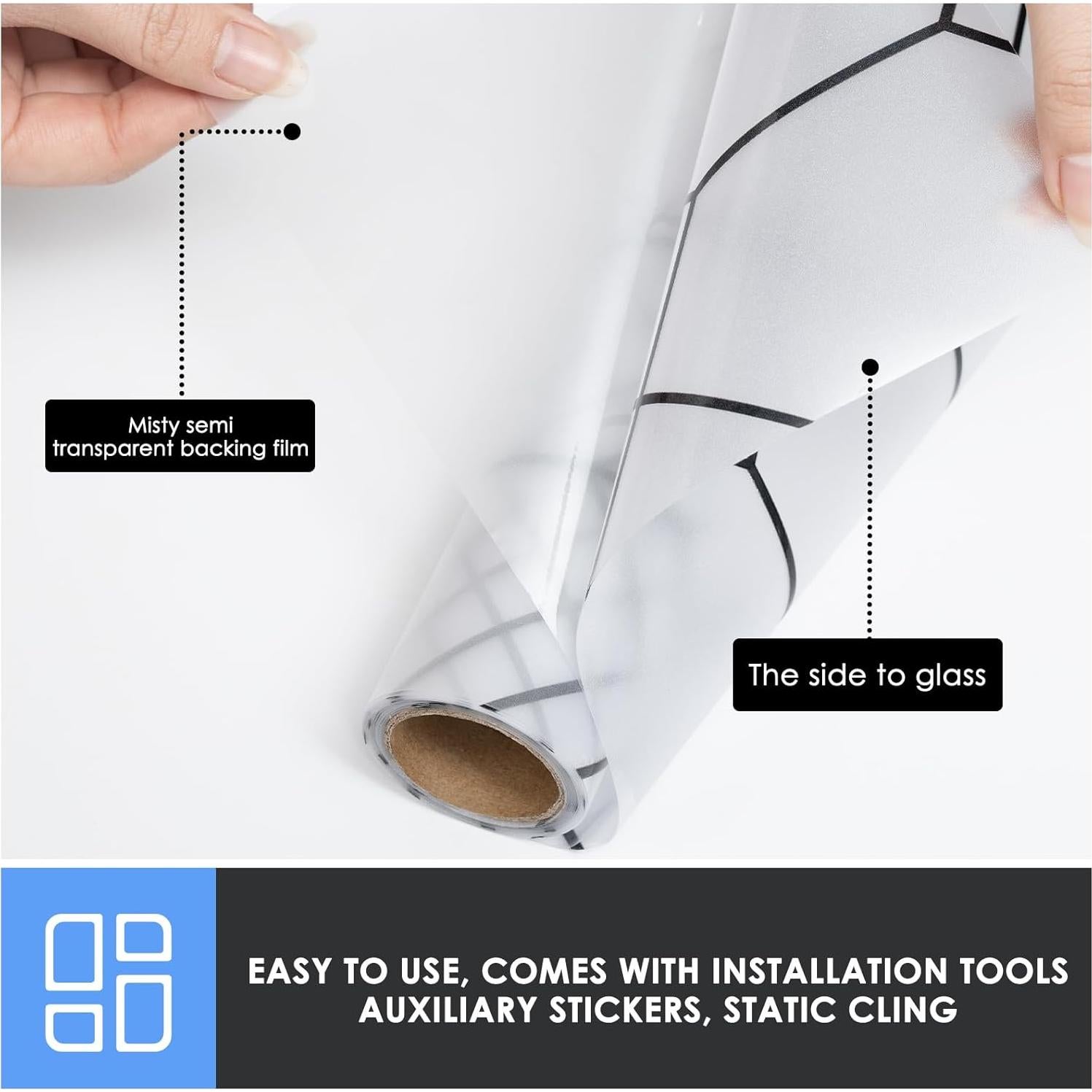 Película de Privacidad DKTIE 45x200cm Esmerilada UV 99%