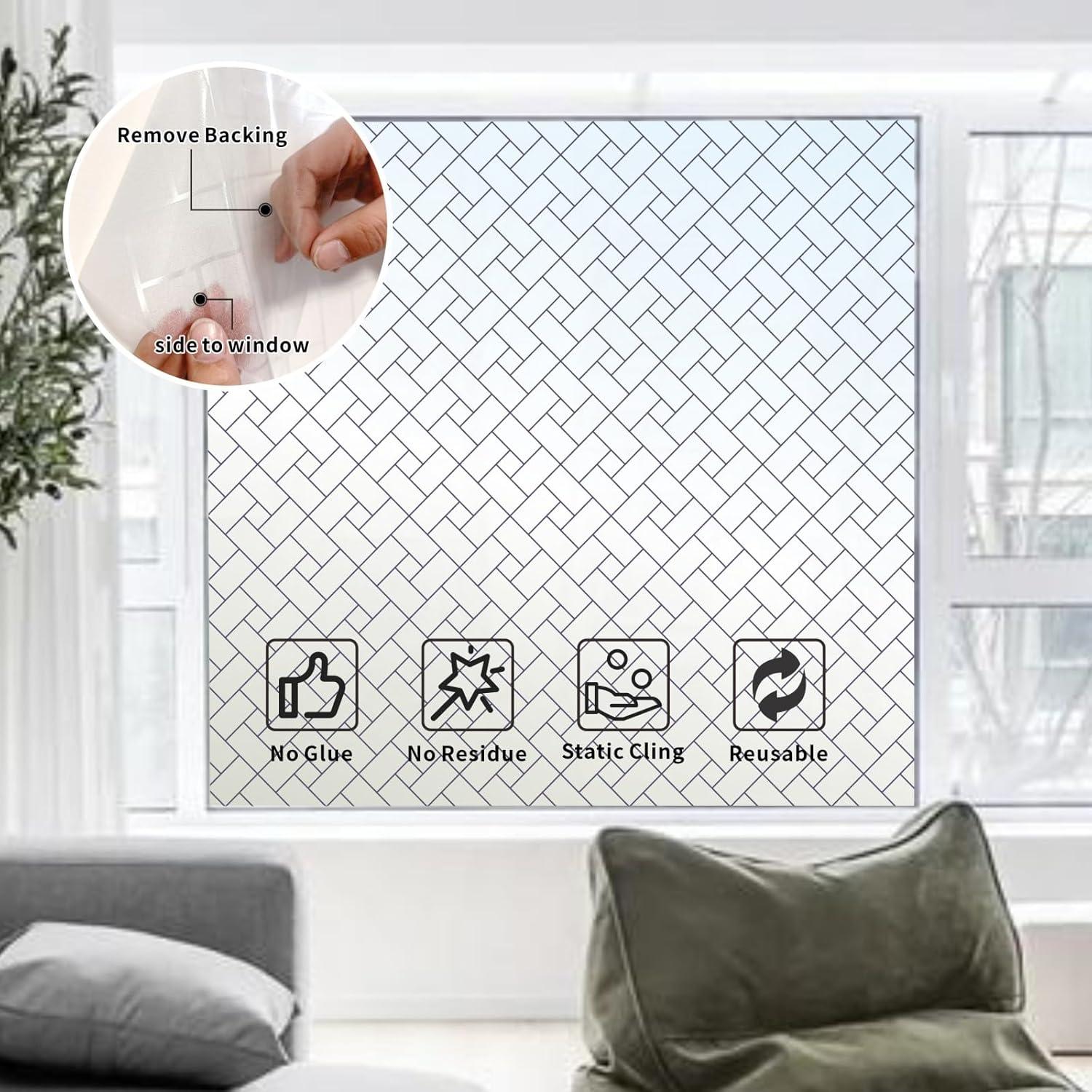 Película de Privacidad Estática GlowHome 44.5x199.4cm Esmerilada