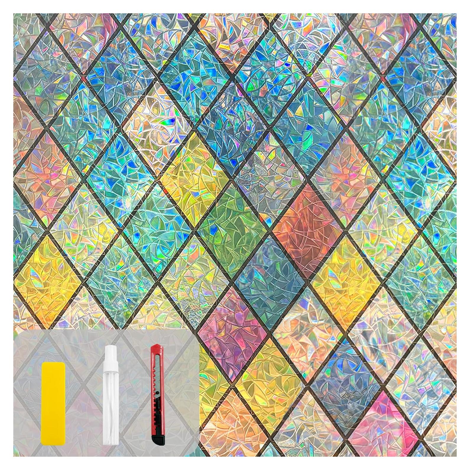 Película de Ventana Privada Arcoíris COUNTEWOL 44.5x199.8 cm