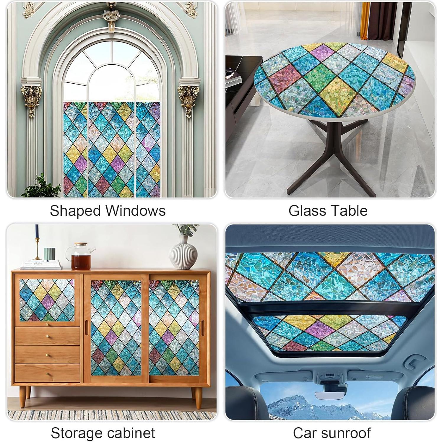 Película de Ventana Privada Arcoíris COUNTEWOL 44.5x199.8 cm