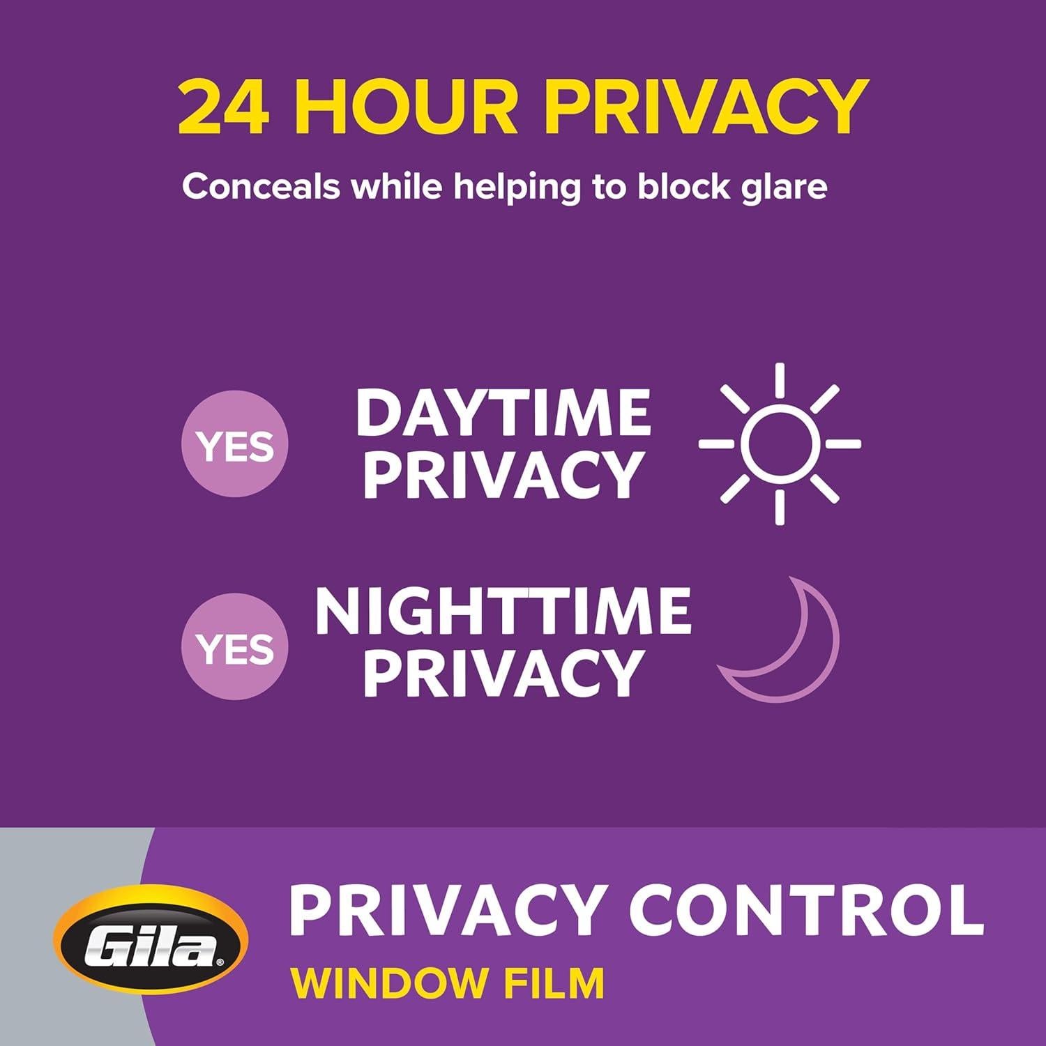 Película Adhesiva de Privacidad Gila Esmerilada 1.22m x 30.48m