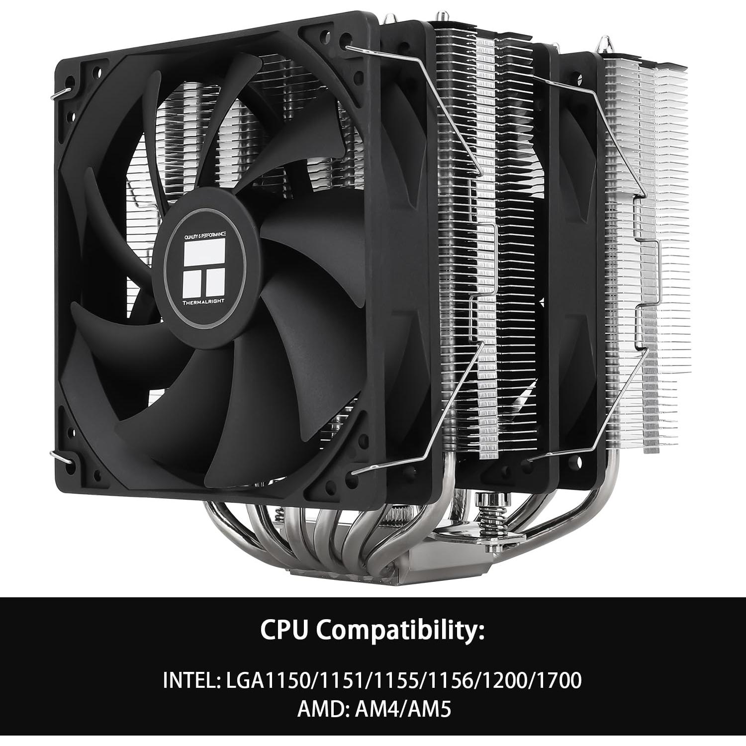 Enfriador de CPU Thermalright PA120 SE, 6 Tubos de Calor, Duales Ventiladores 120mm