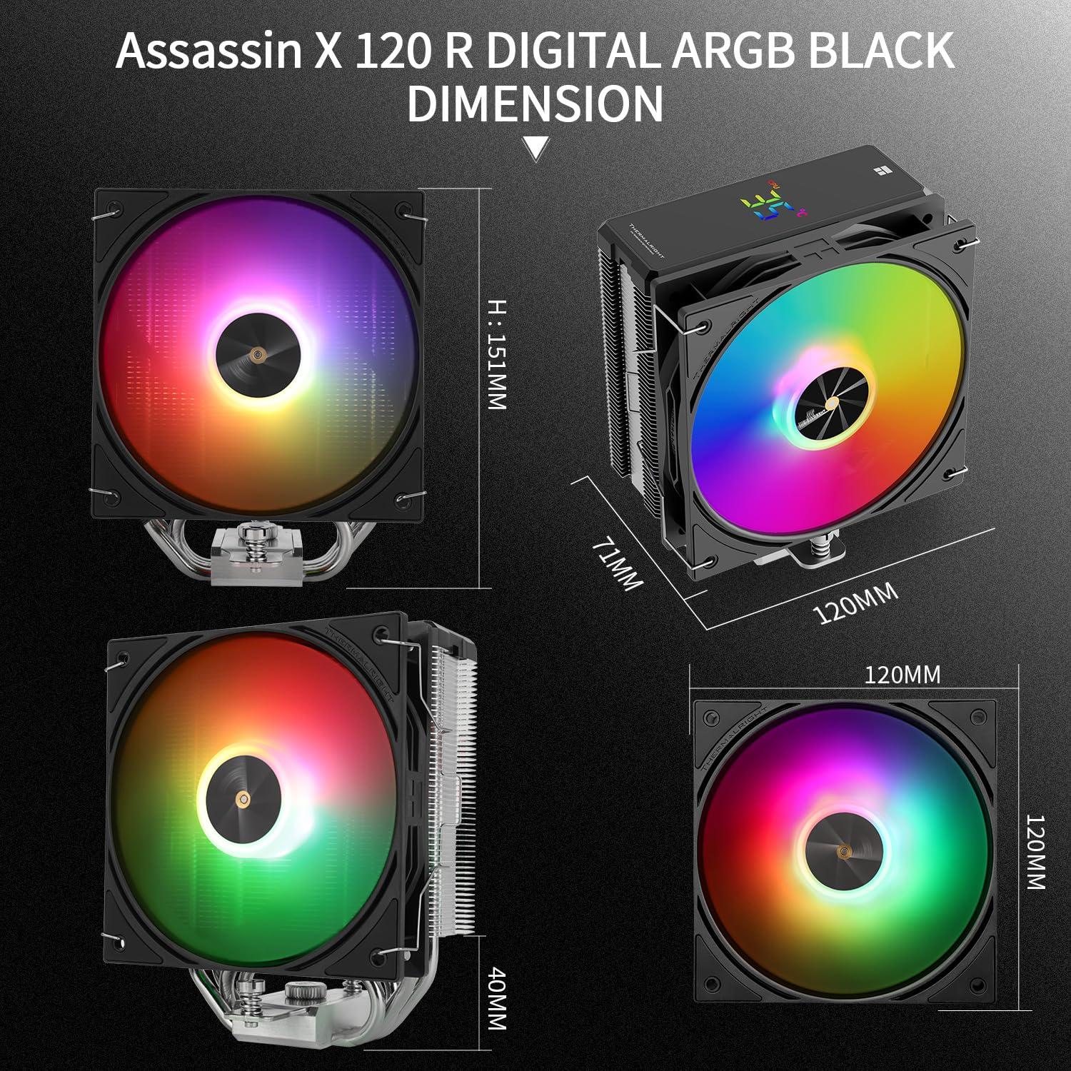 Enfriador de CPU Thermalright Asesino X 120R ARGB Negro 120mm