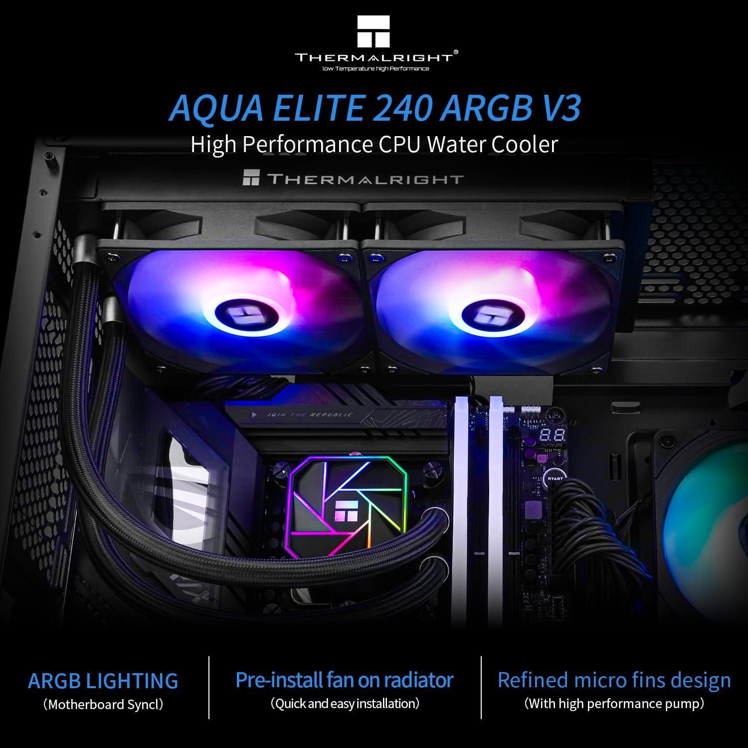 Enfriador de CPU por Agua Thermalright Aqua Elite 240 V3 ARGB