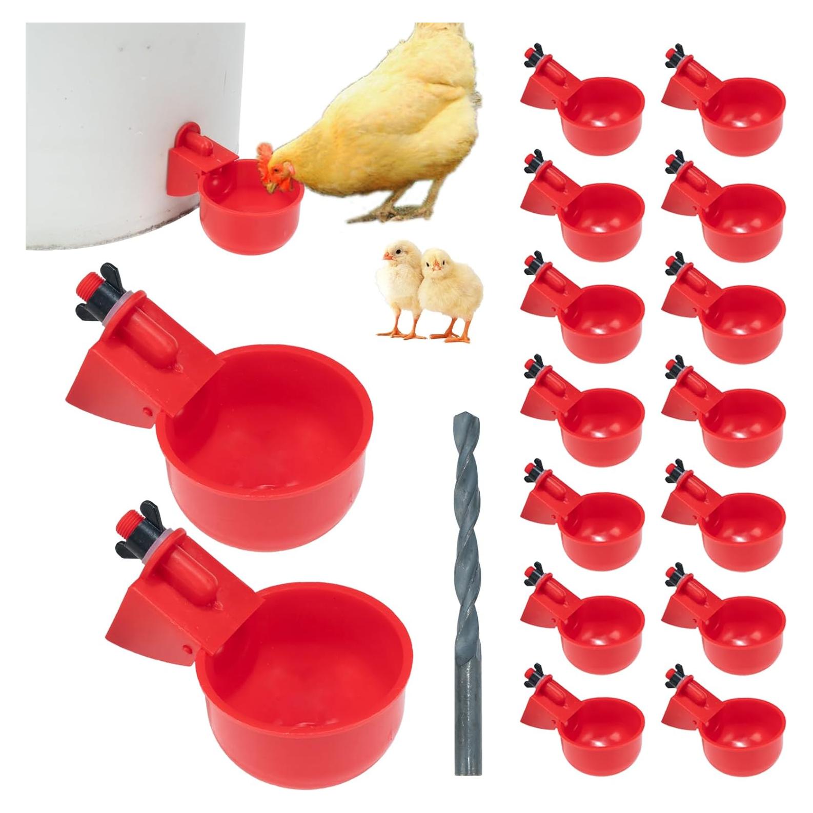 Paquete de 16 Bebederos Automáticos TXZWJZ para Aves de Corral