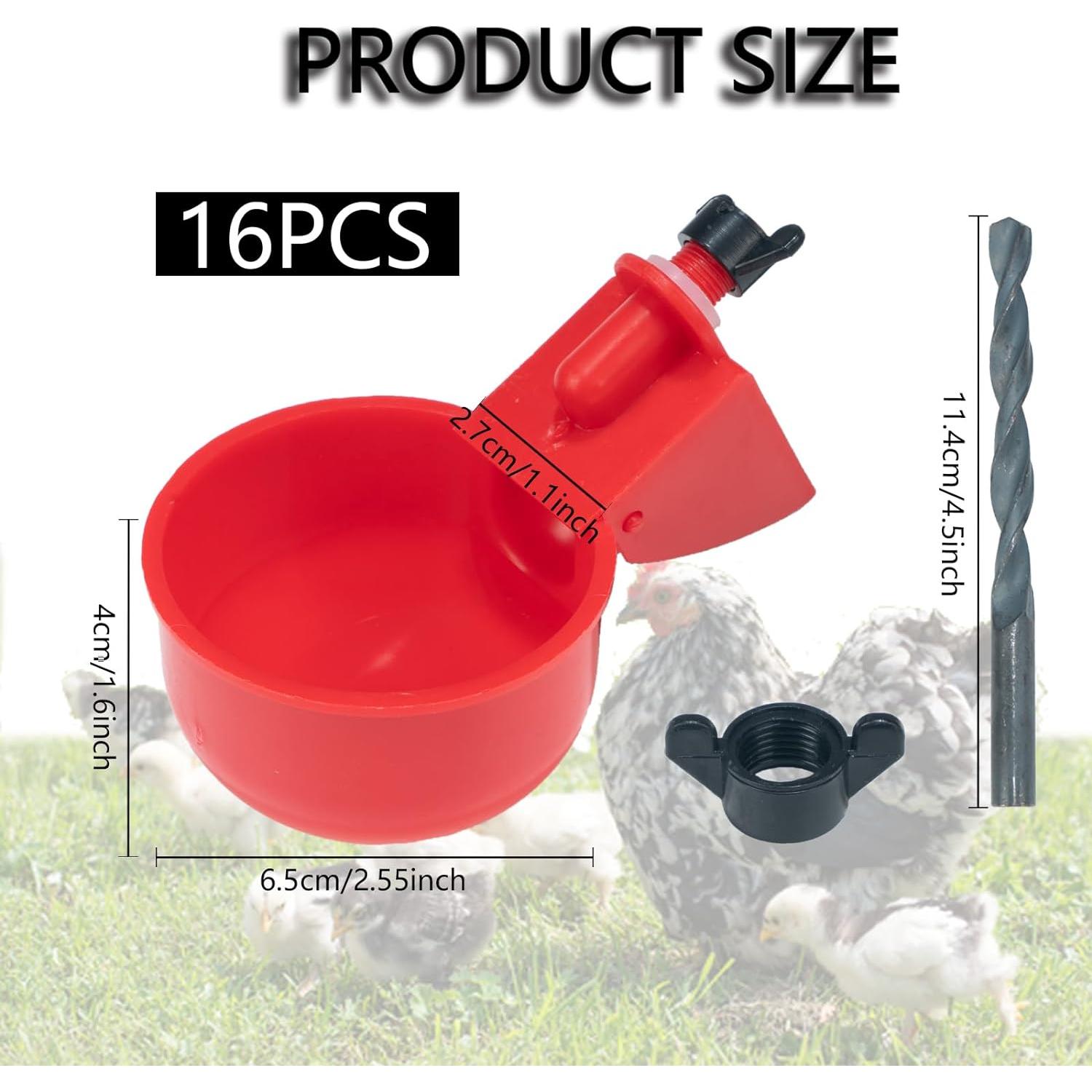 Paquete de 16 Bebederos Automáticos TXZWJZ para Aves de Corral