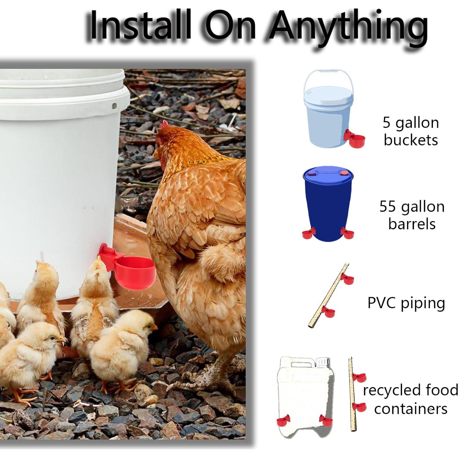 Paquete de 16 Bebederos Automáticos TXZWJZ para Aves de Corral