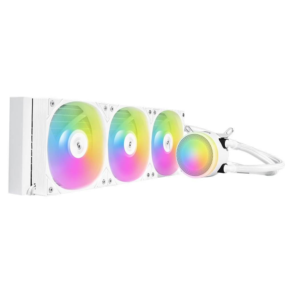 SAMA L60 360mm AIO Liquid CPU Cooler - High-Performance RGB Water Cooling System with 2000 RPM PWM ARGB Fans, Compatible with Intel LGA 1366/115X/2011/1200/1700/1851 & AMD AM4/AM5, White