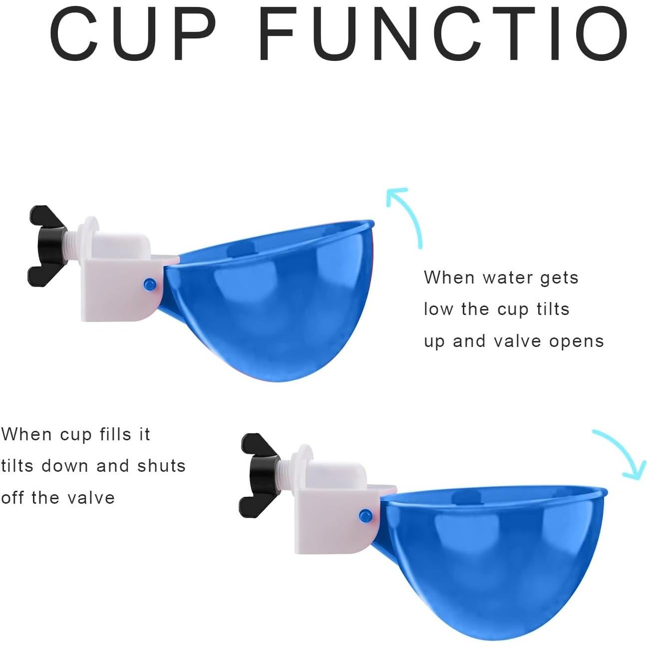 Tazas de Agua Automáticas EOKOICA para Pollos 8 cm