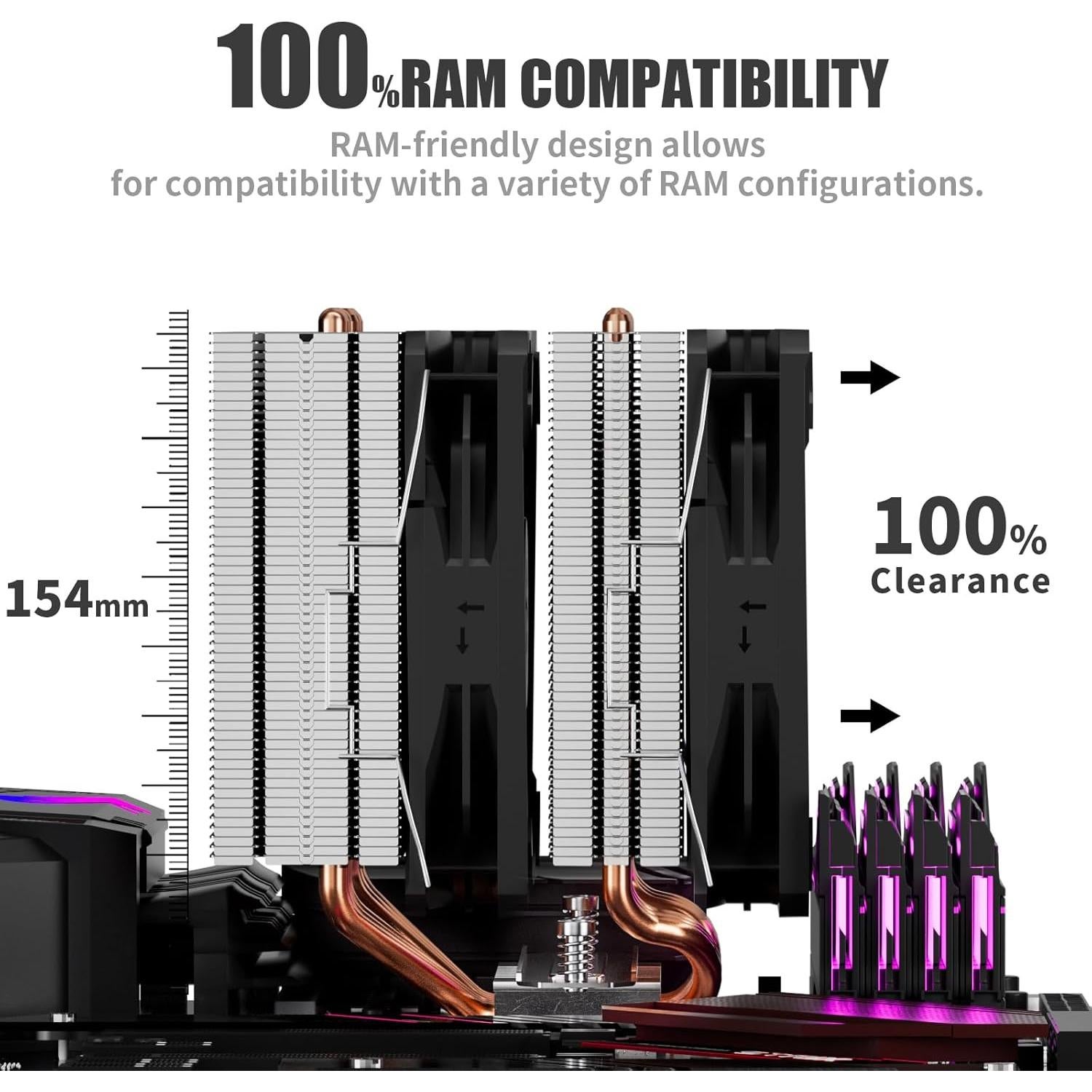 Enfriador de CPU por Aire upHere D6SEK 120mm Doble Ventilador