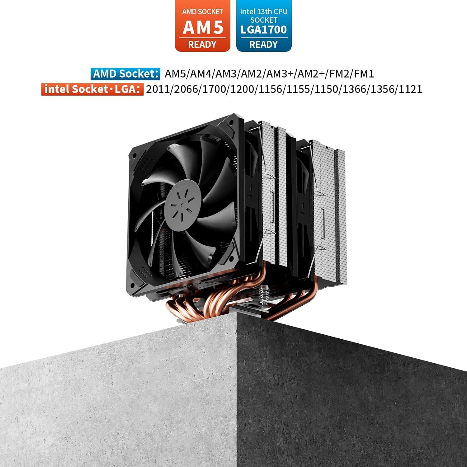Enfriador de CPU por Aire upHere D6SEK 120mm Doble Ventilador