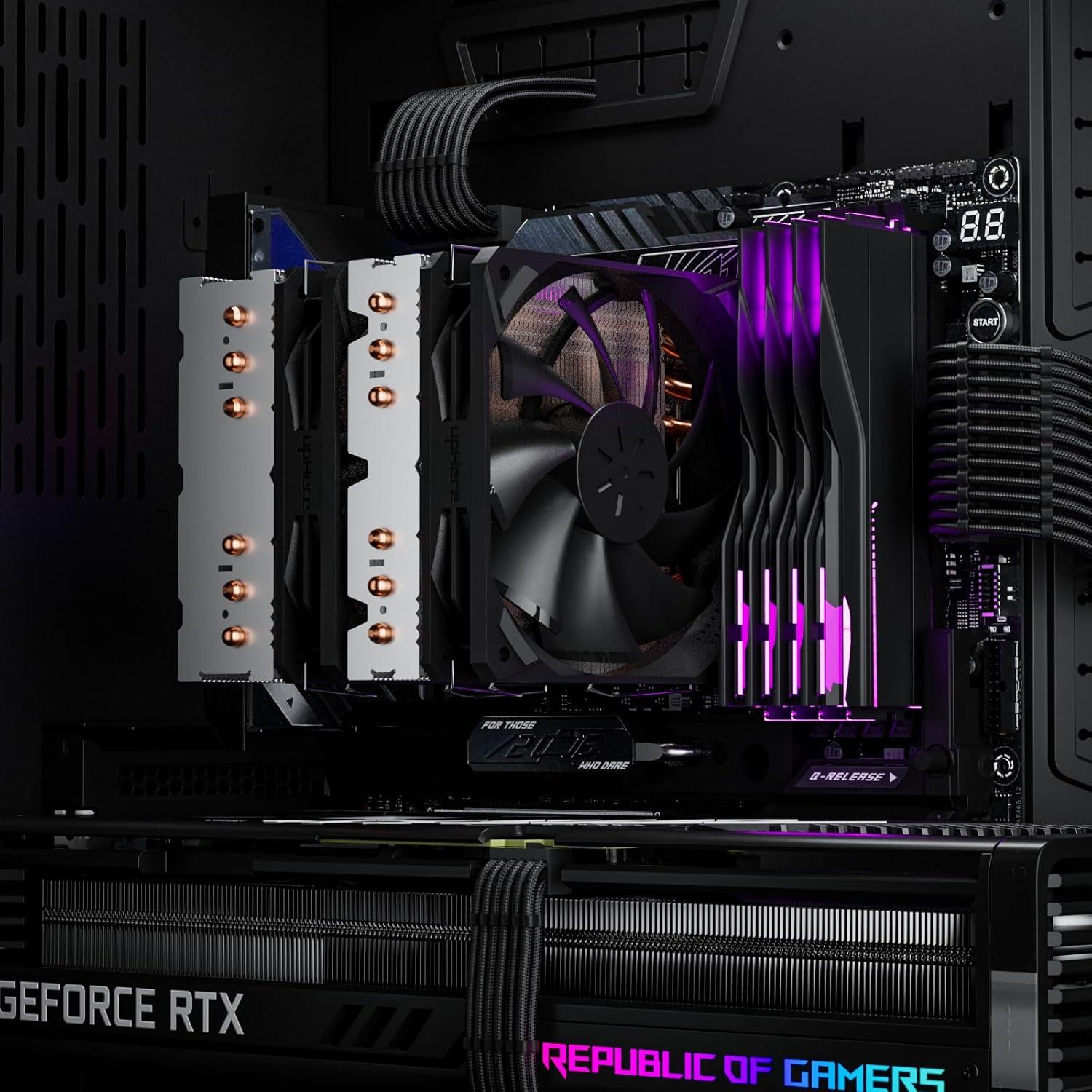 Enfriador de CPU por Aire upHere D6SEK 120mm Doble Ventilador