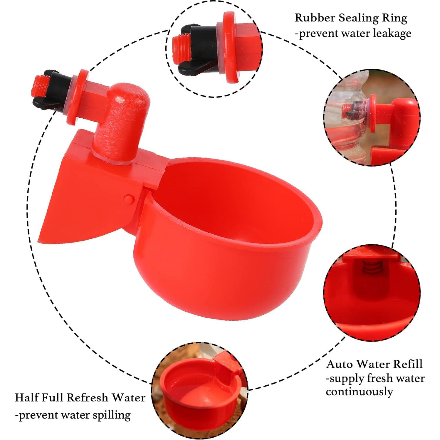 Tazas de Agua Automáticas VSSAW para Pollos - Paquete de 6