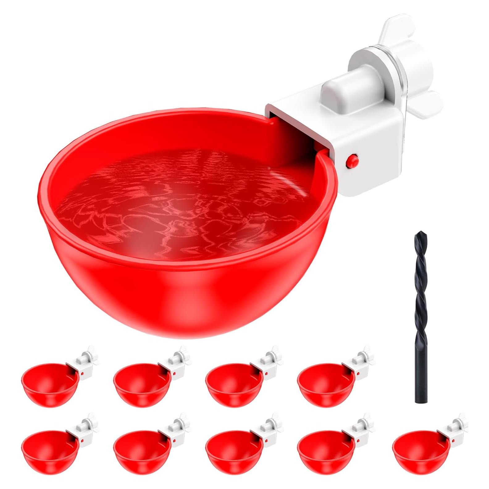 Tazas de Agua Automáticas para Pollos ZenxyHoC - Paquete de 10