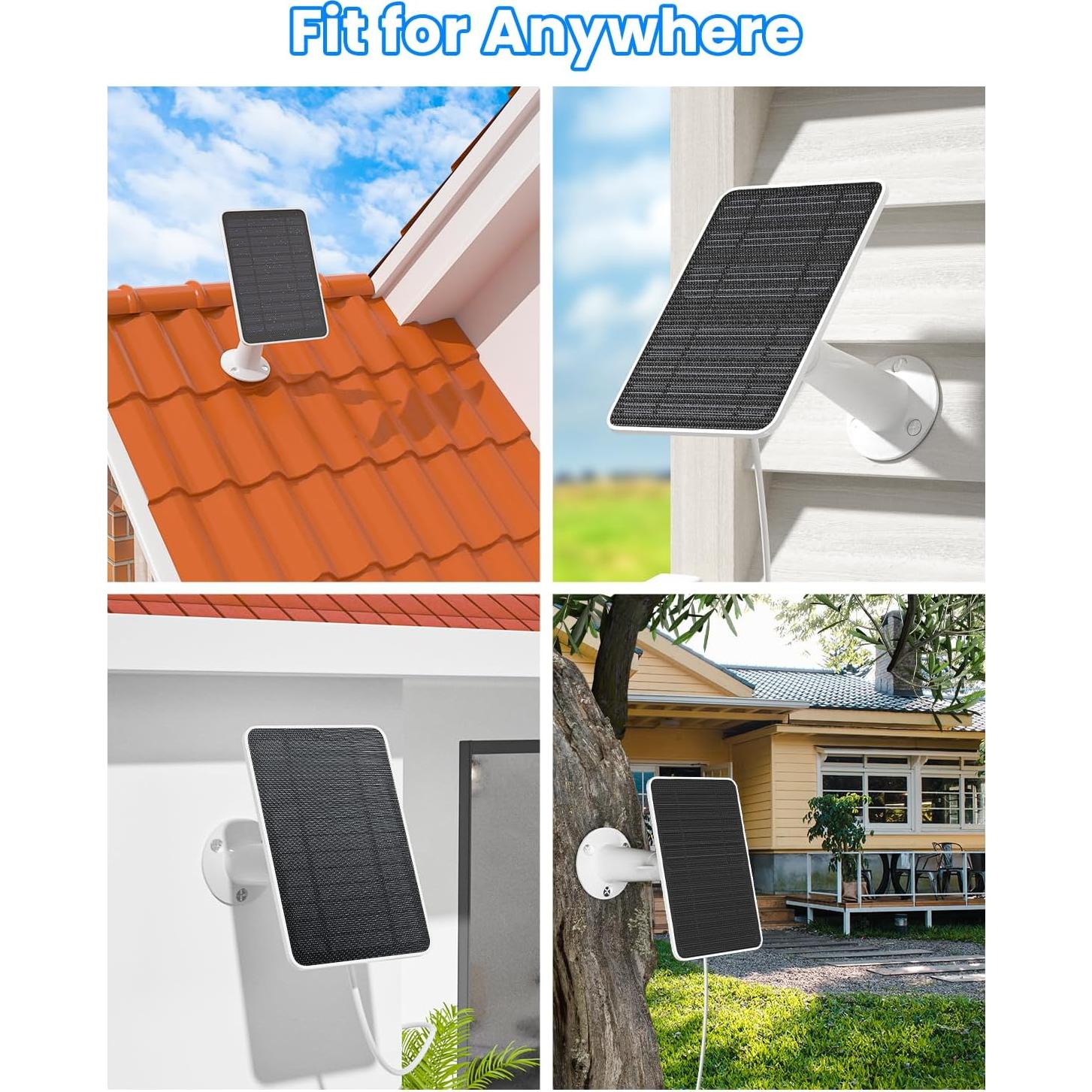 Cargador Solar WININMETA 5W para Cámara Arlo Essential 2da Gen